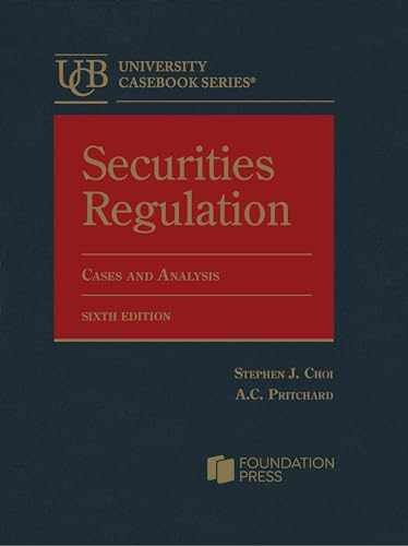 Securities Regulation, – Hardcover, by Choi Stephen; Pritchard – Acceptable n