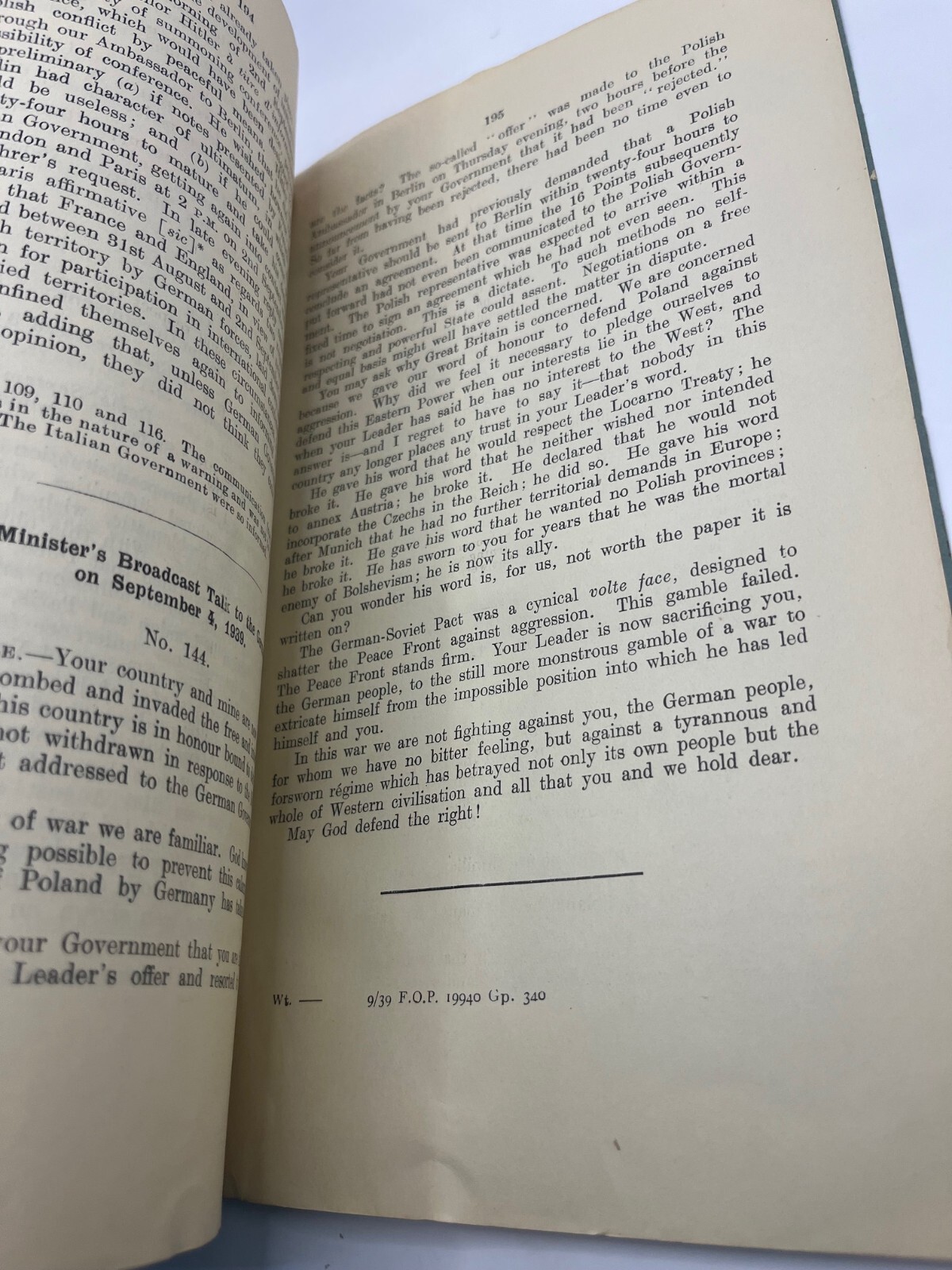 Documents Concerning German-Polish Relations & The Outbreak of Hostilities 1939