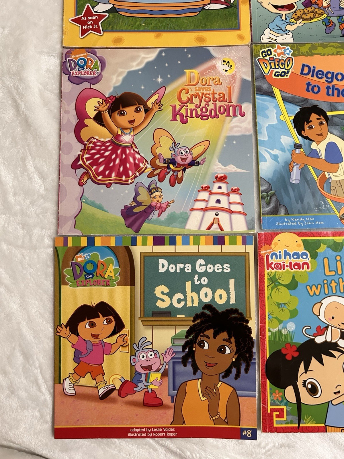 Lot 6 Early 2000’s Nickelodeon/Nick Jr. Kids Books Dora, Nihao Kai-lan & More