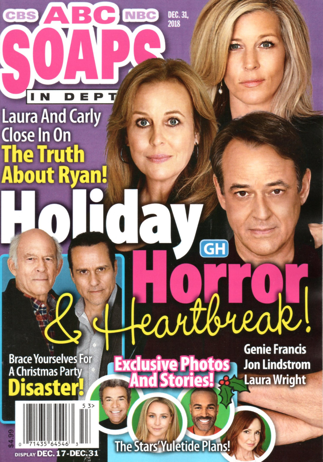 ABC Soaps In Depth Magazine December 31 2018 Genie Francis Kirsten Storms