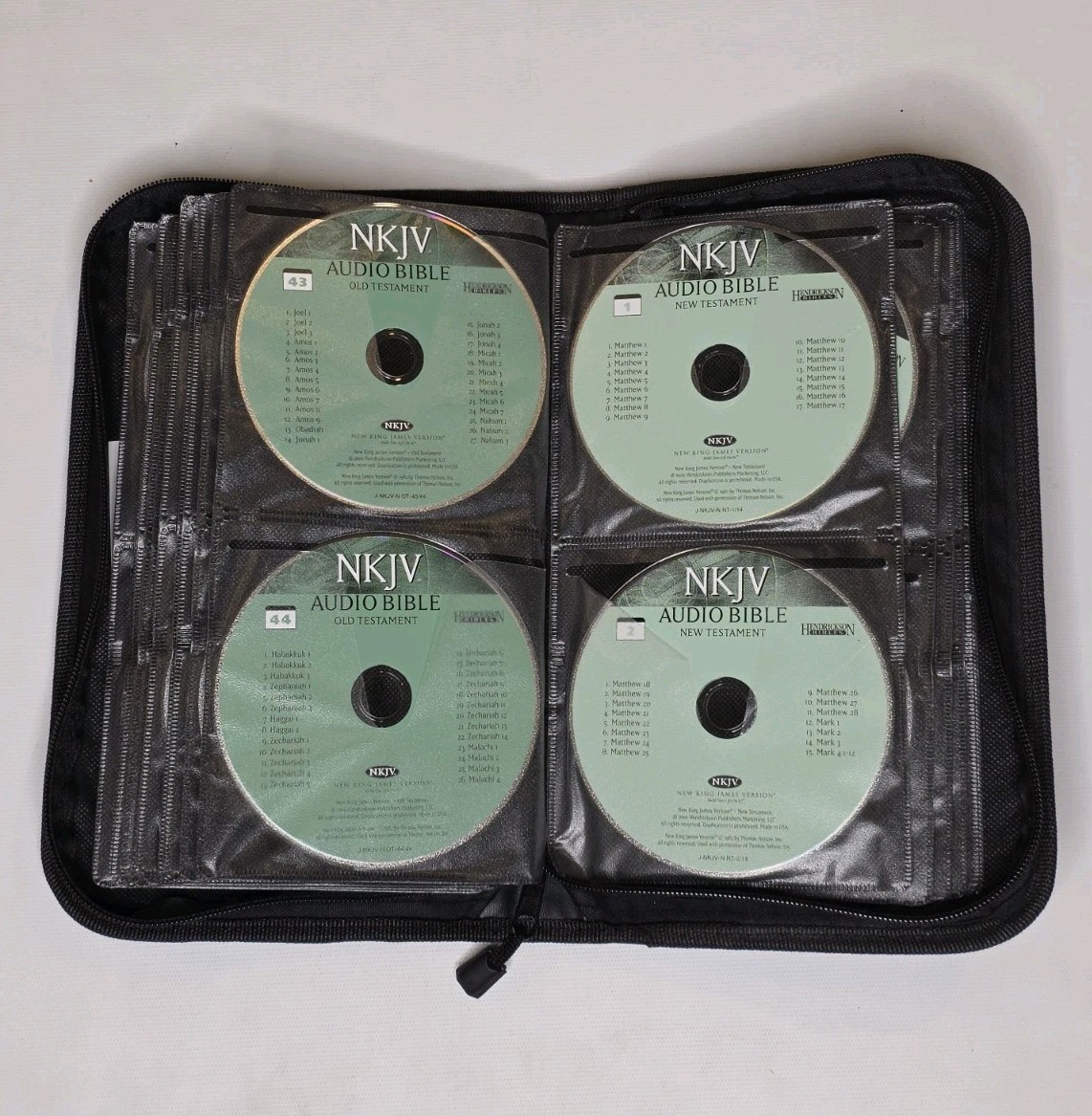 NKJV Audio Bible 58 CD Set Old and New Testaments w/ Zip Case Hendrickson Bibles