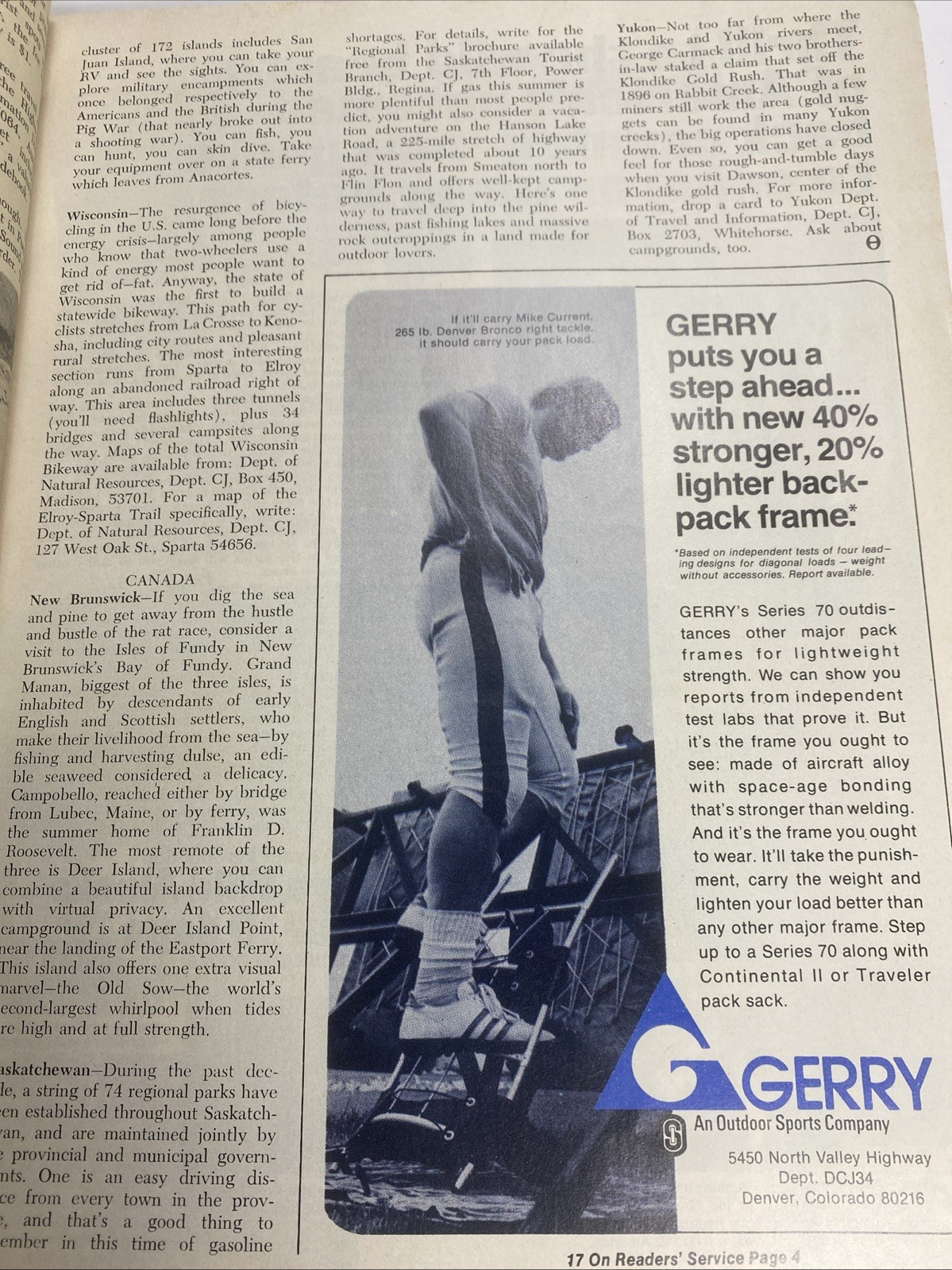 Camping Journal March 1974 Buyer&rsquo;s Guide Outdoor Recreation Magazine