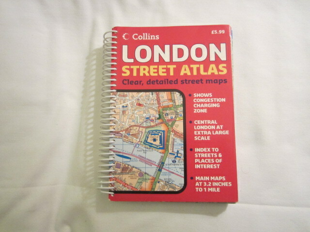 Spiral Bound 5 1/4&Prime; by 8&Prime; Collins London Street Atlas – 376 Pages