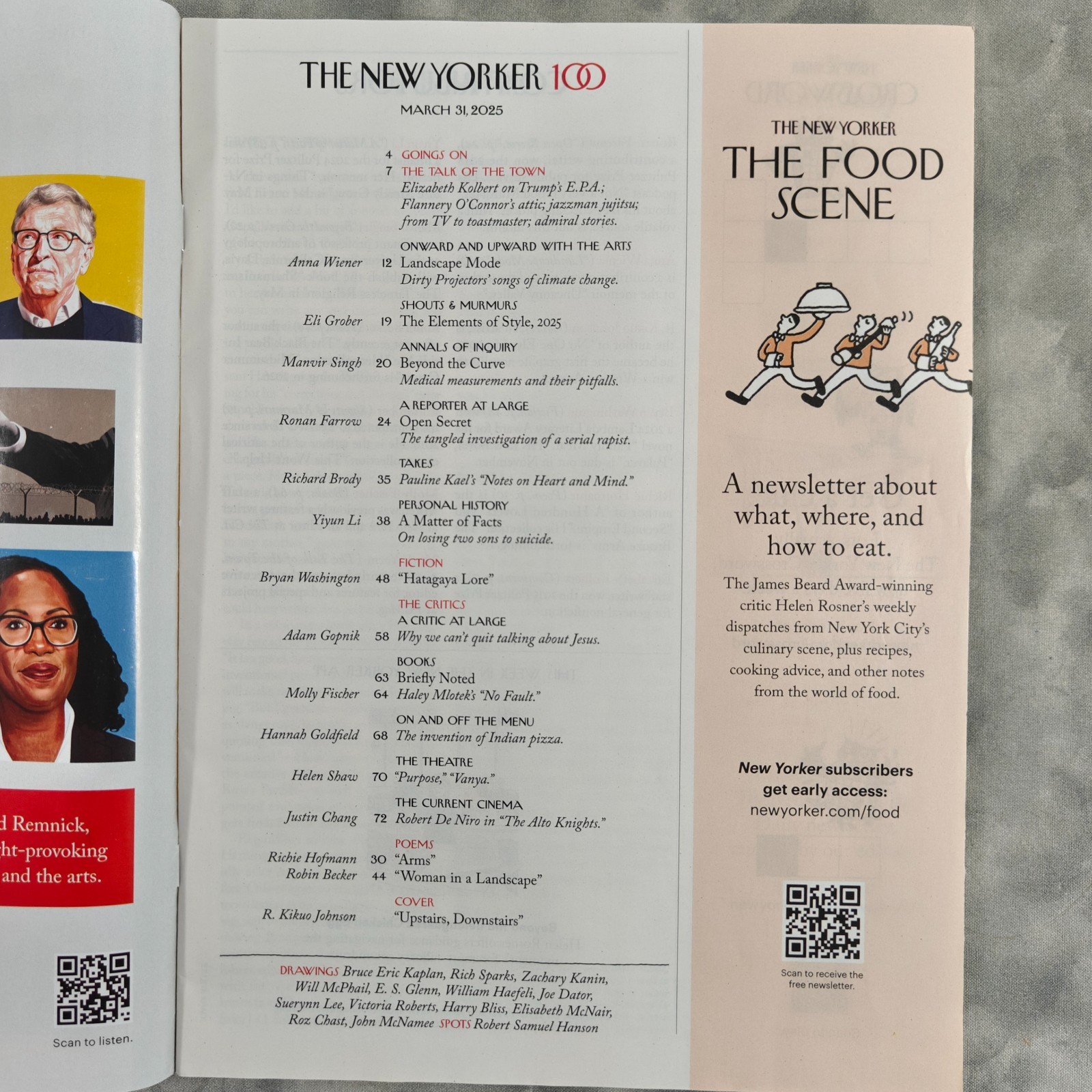 The New Yorker Magazine March 31 2025 Upstairs Downstairs 100th Issue