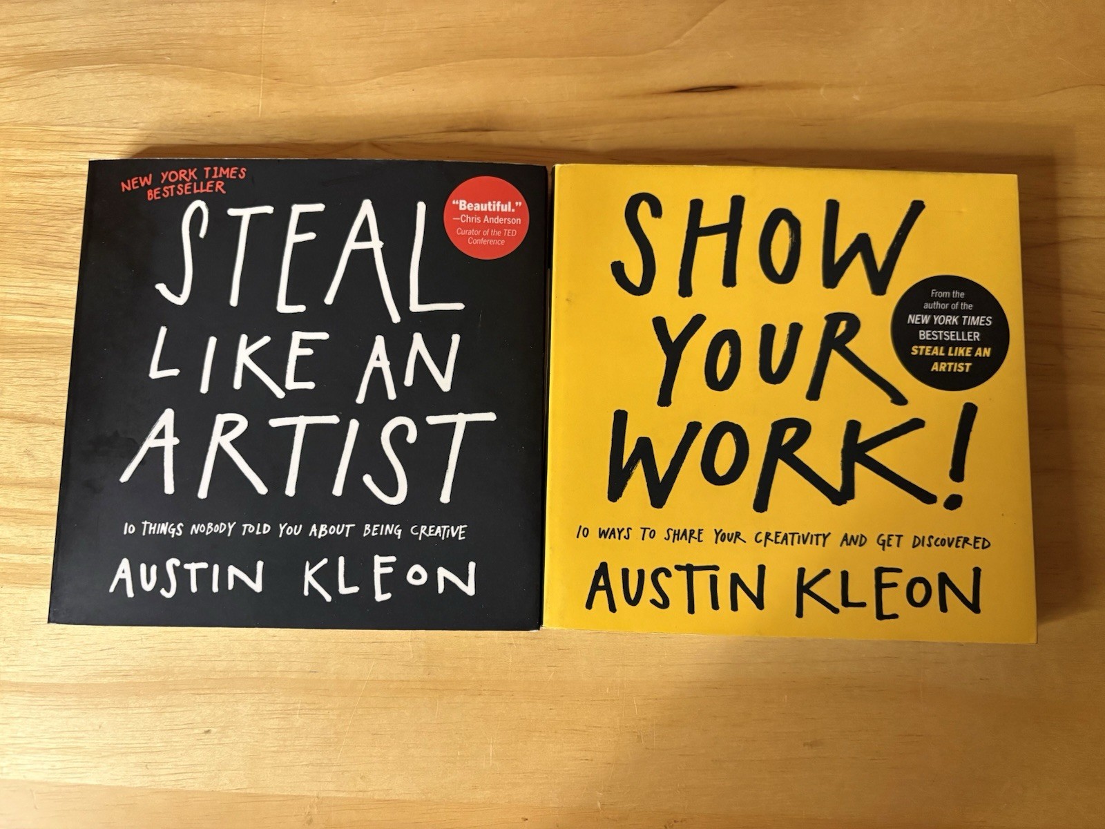 Austin Kleon Book Bundle Steal Like an Artist Show Your Work Creativity