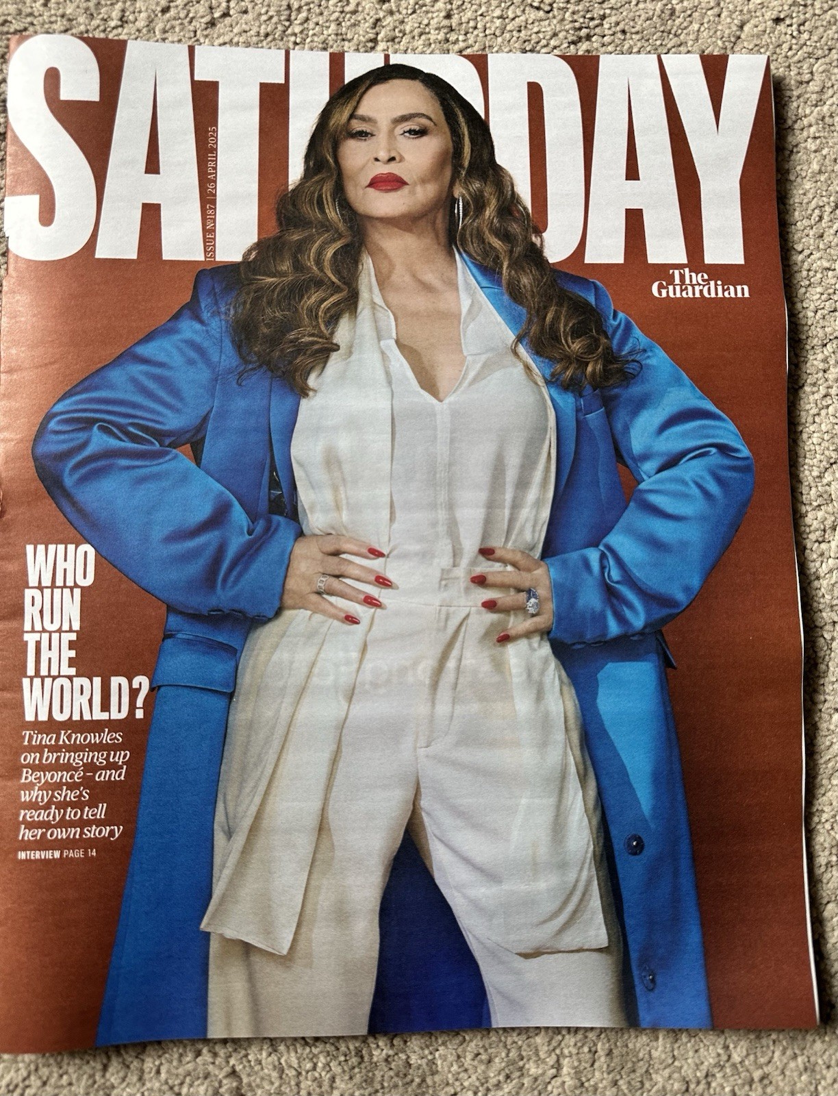 The Guardian Saturday Magazine 26th April 2025 26/4/25 Beyoncés Mum Tina Knowles