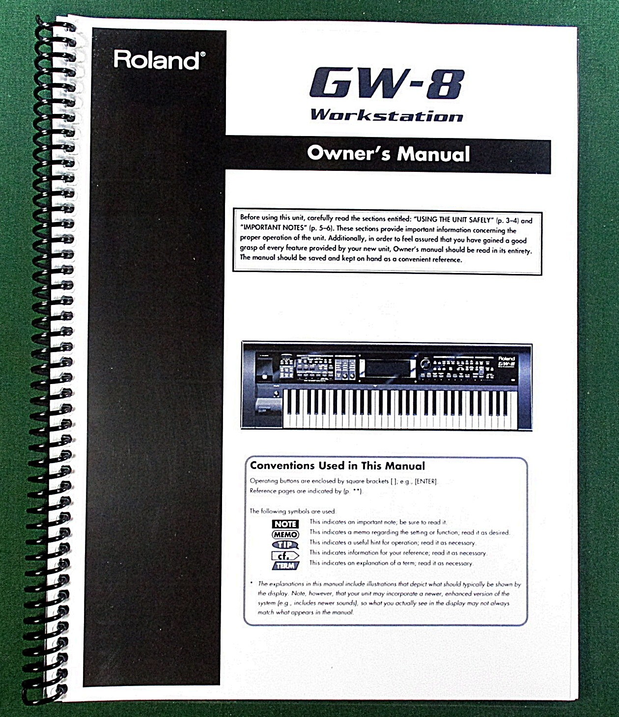 Roland GW-8 Owner&rsquo;s Instruction Manual: 112 Pages & Protective Covers!