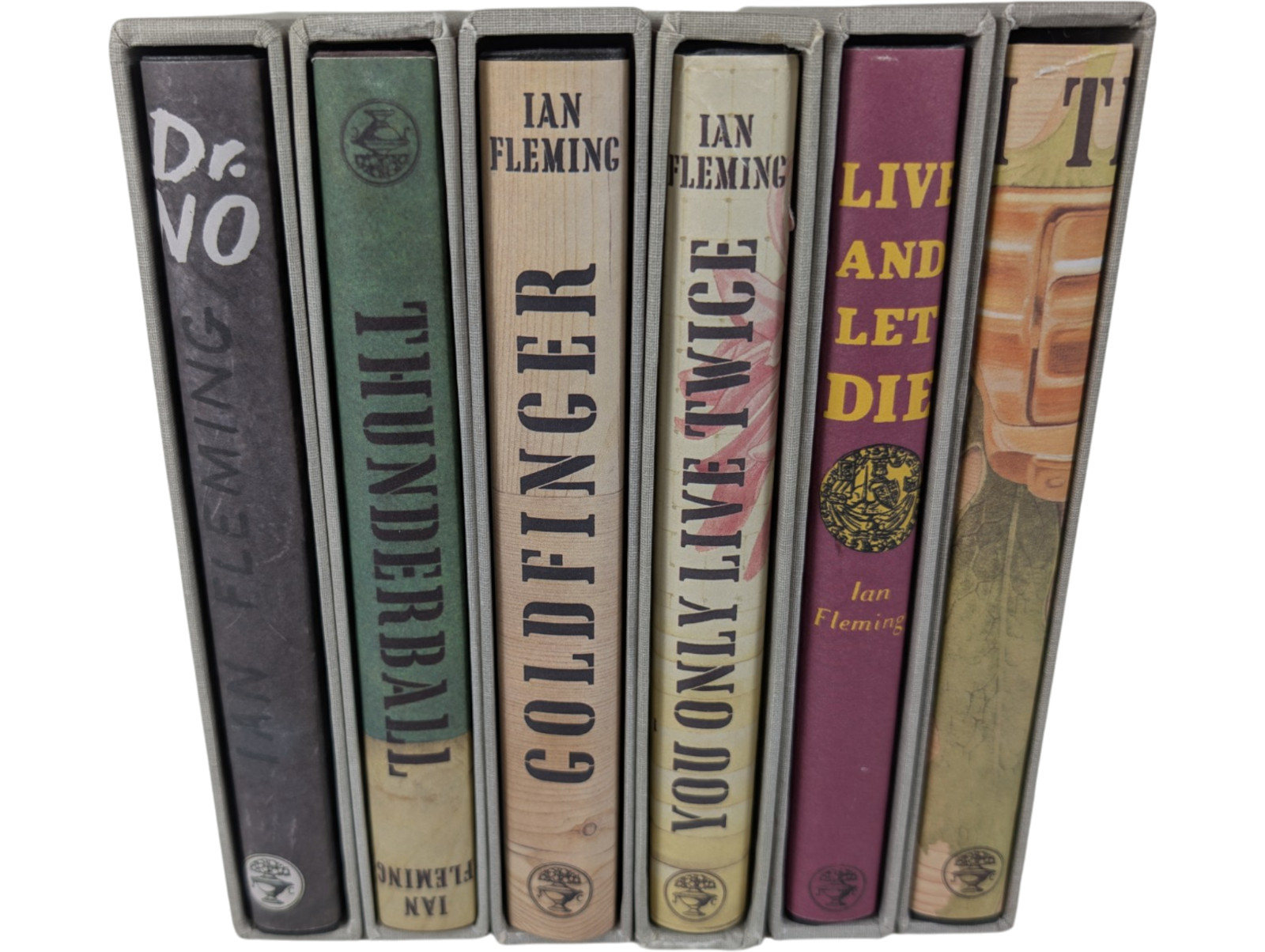 Ian Fleming James Bond 6 Book Lot HC First Edition Library Dr. No Thunderball