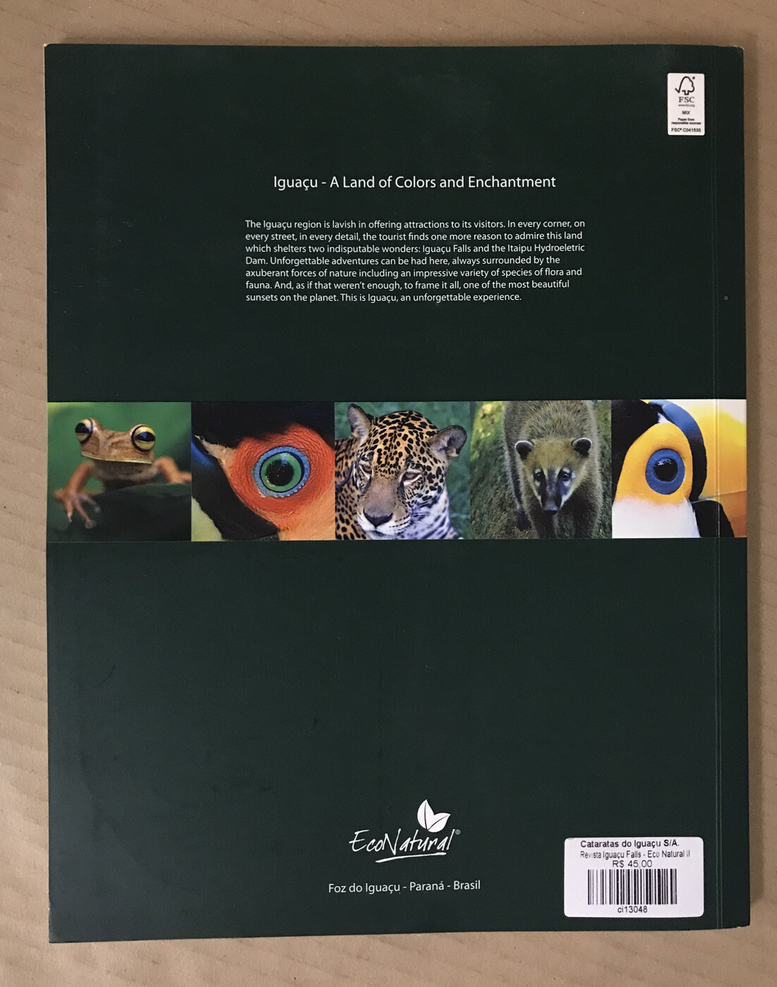 Cataratas do Iguaçu Brasil – POSTCARDS within a softcover book -ENG / FRE / DEU