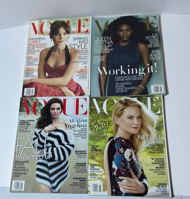 2015 Vogue Fashion Magazine Lot February April May June july August Sept Nov