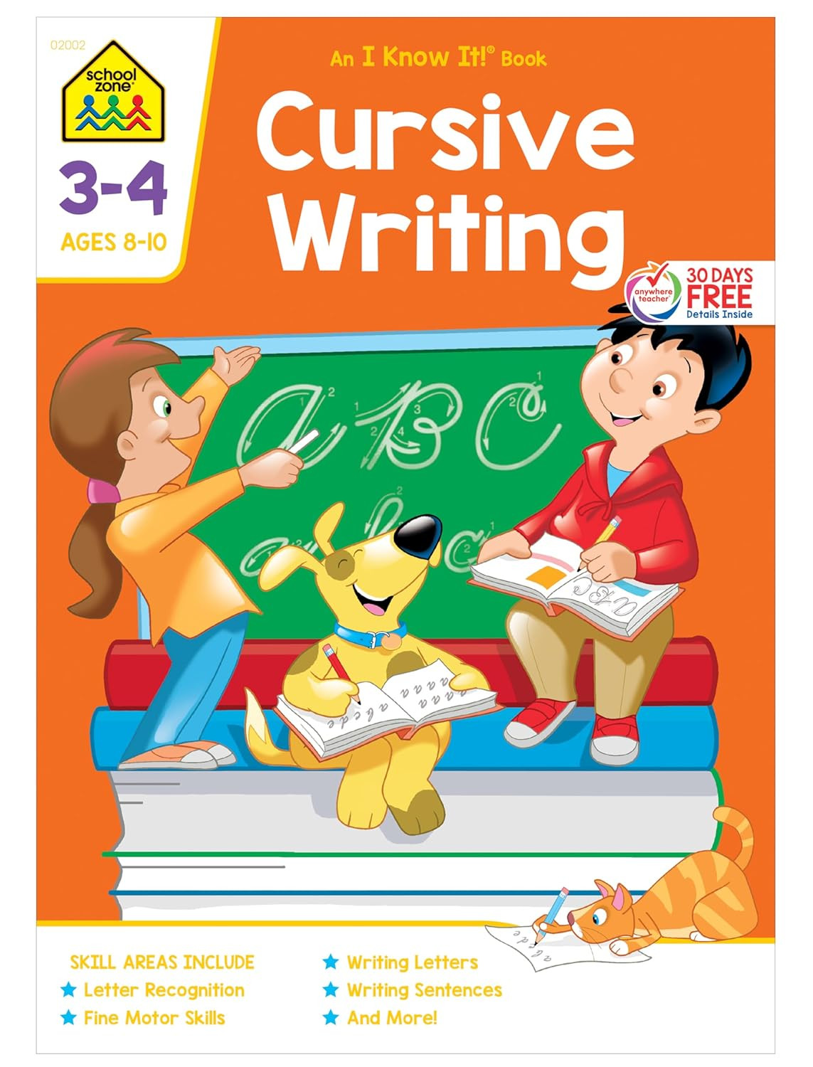 School Zone Cursive Writing Workbook: 32 Pages, 3Rd Grade, 4Th Grade, Practice H