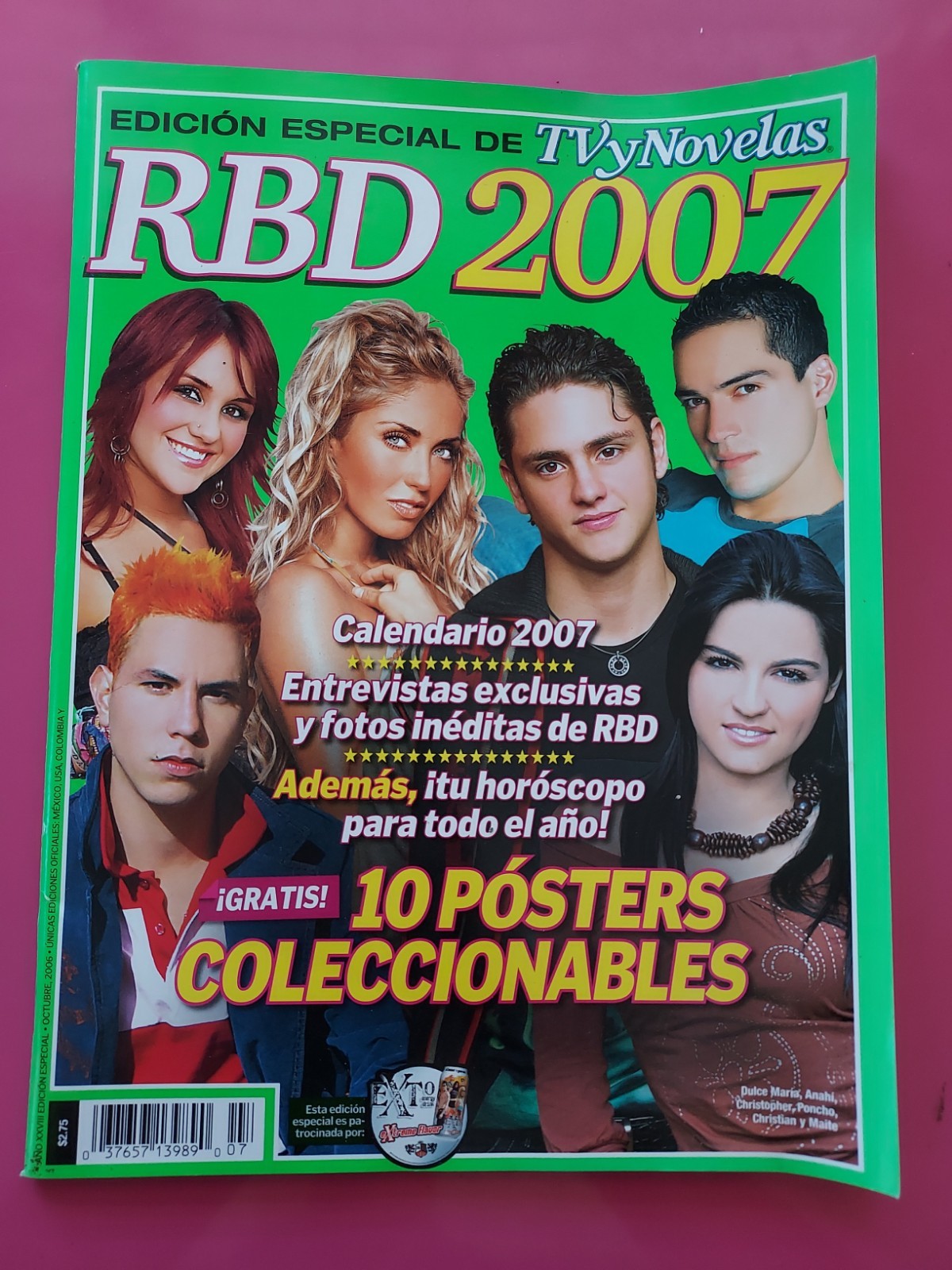 RBD Rebelde Calendario 2007 Tv Y Novelas Incluye 10 Posters Nuevo PB #6125