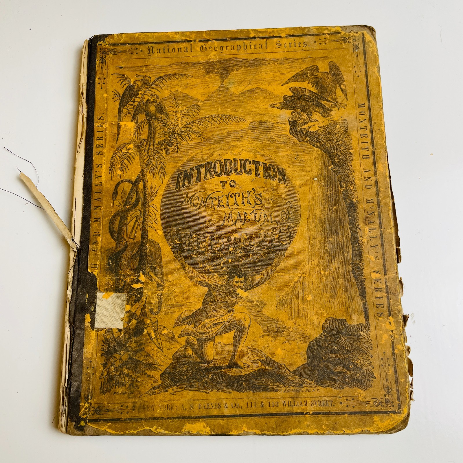 Monteith&rsquo;s Introduction to Manual of Geography Antique Textbook 1869 Maps – READ