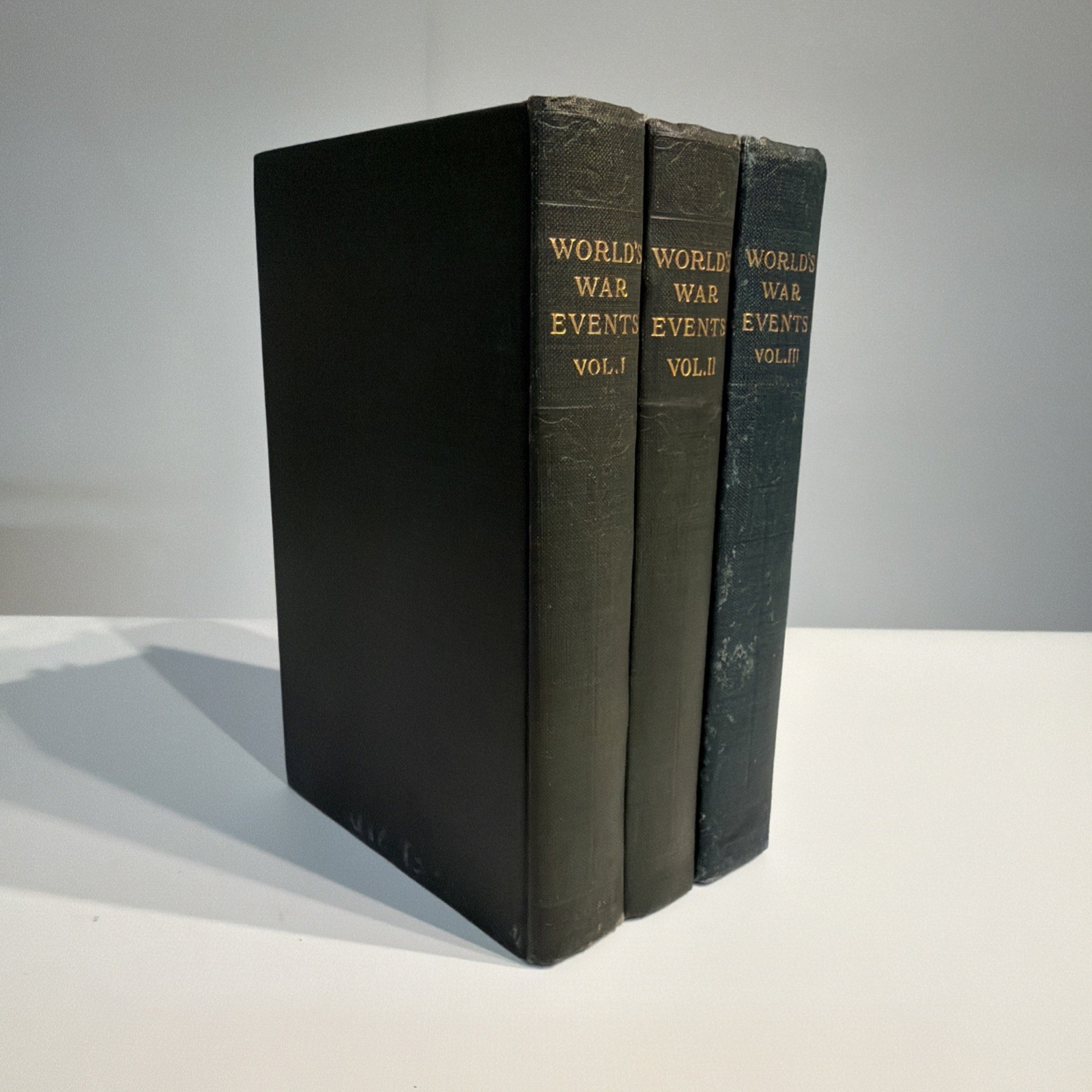1919 P. F. Collier & Son NY 1st Edition WORLD’S WAR EVENTS Vol I-III