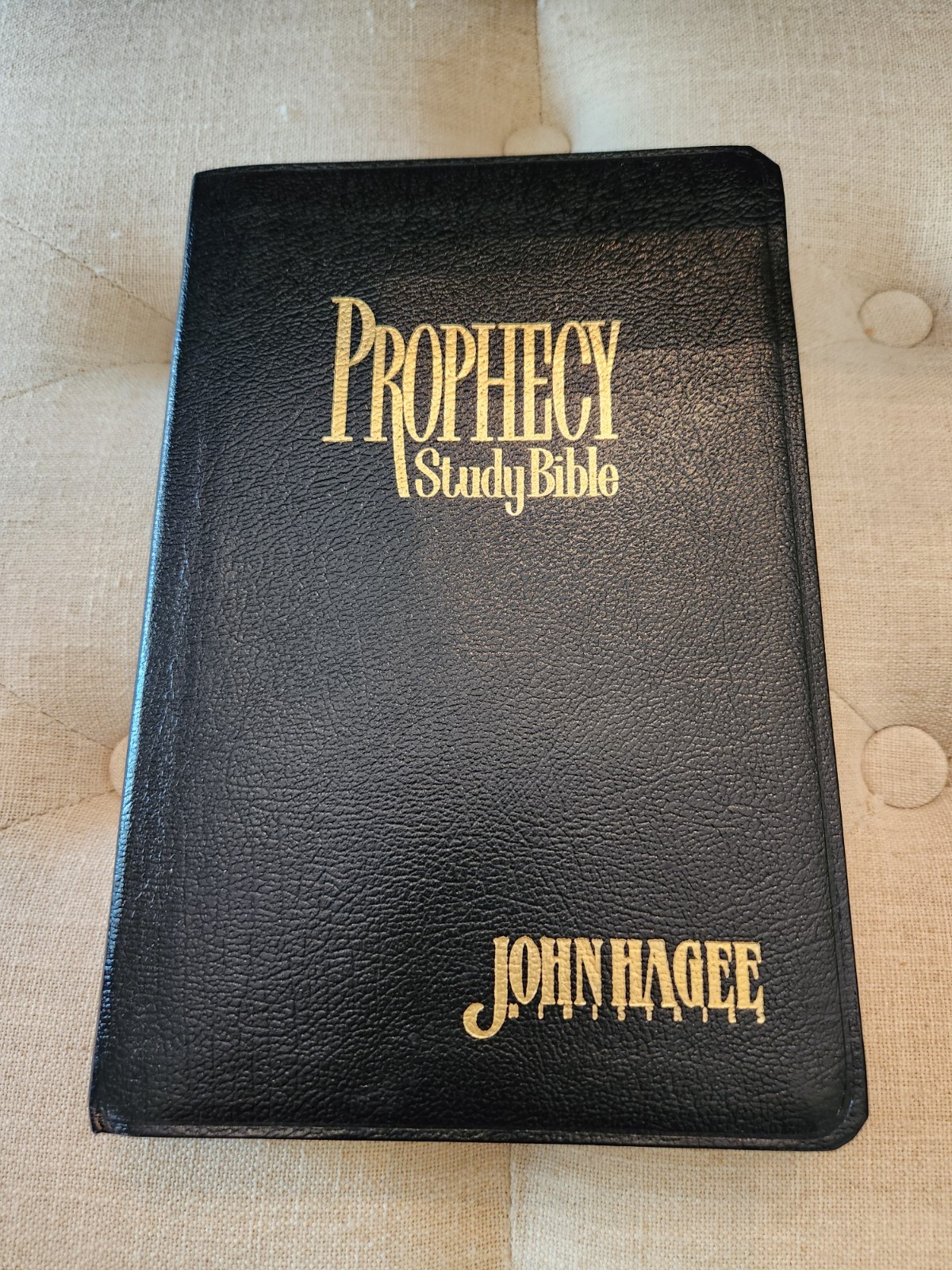 Prophecy Study Bible John Hagee Ministries NKJV Black Bonded Leather 1997