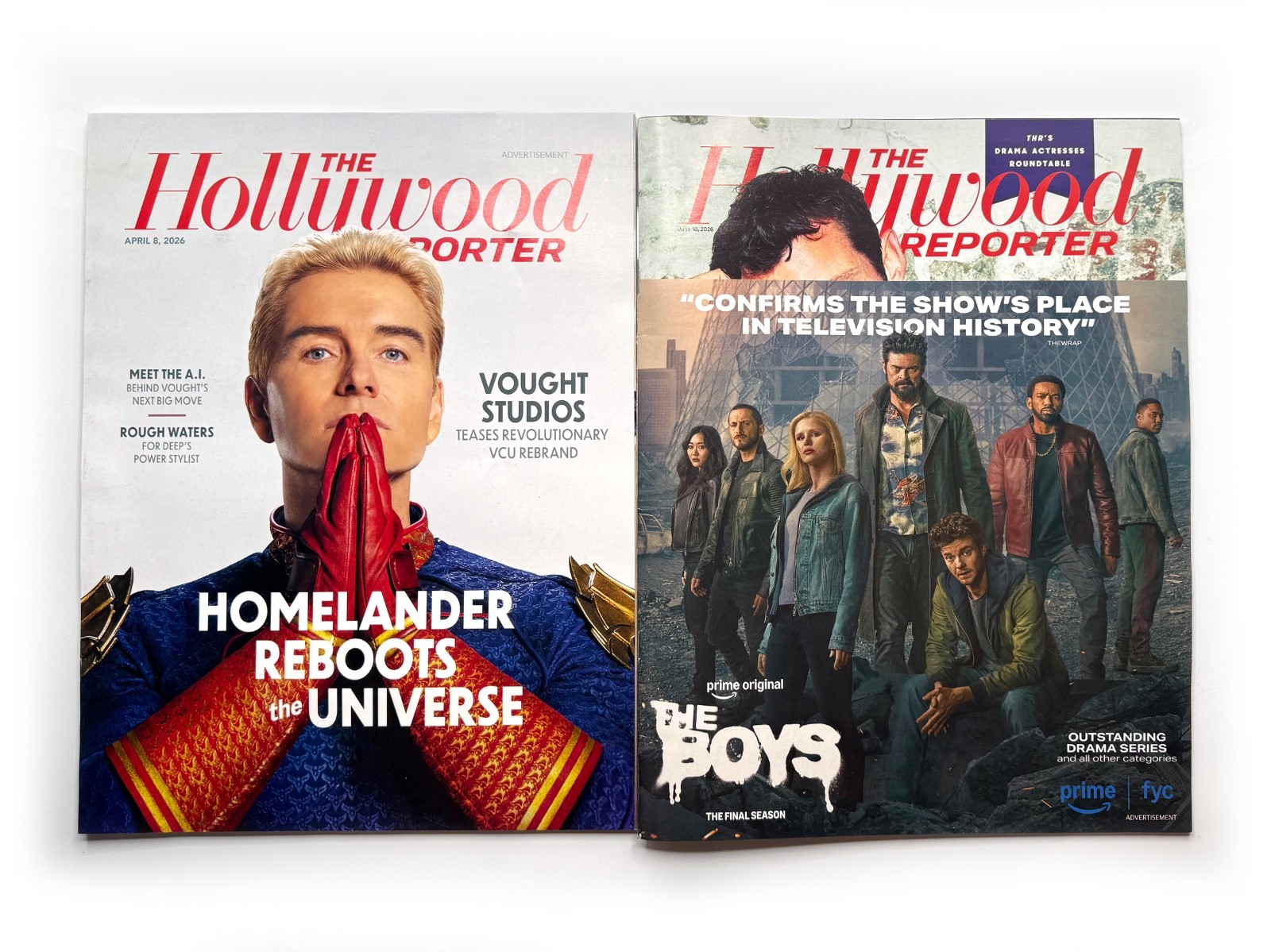 The Hollywood Reporter April 8 & June 10 2026 Homelander The Boys Antony Starr