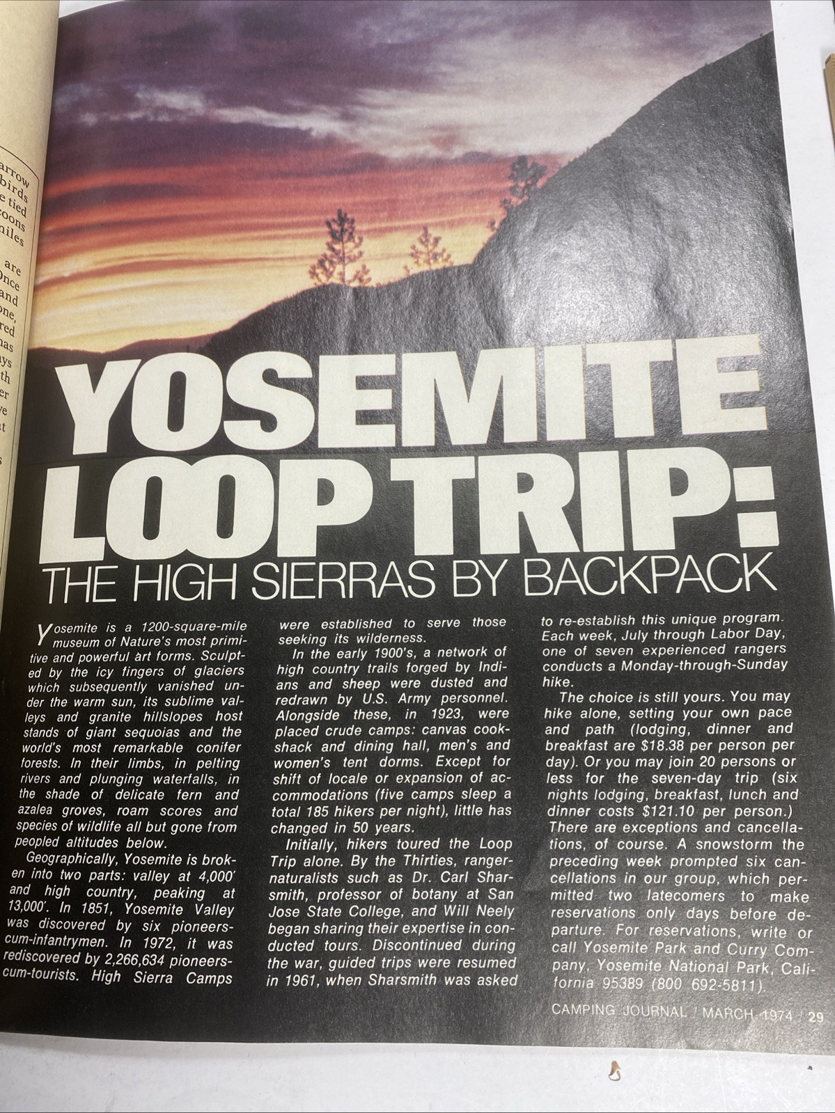 Camping Journal March 1974 Buyer&rsquo;s Guide Outdoor Recreation Magazine