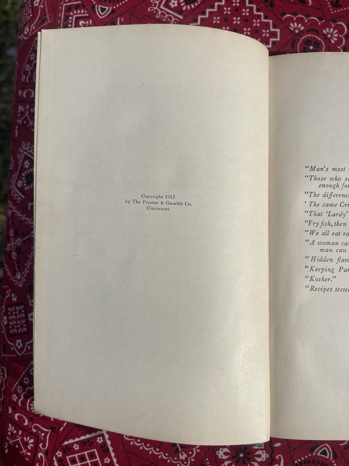 The Story Of Crisco VERY Rare First Edition Antique Cookbook No $.25 Price On It