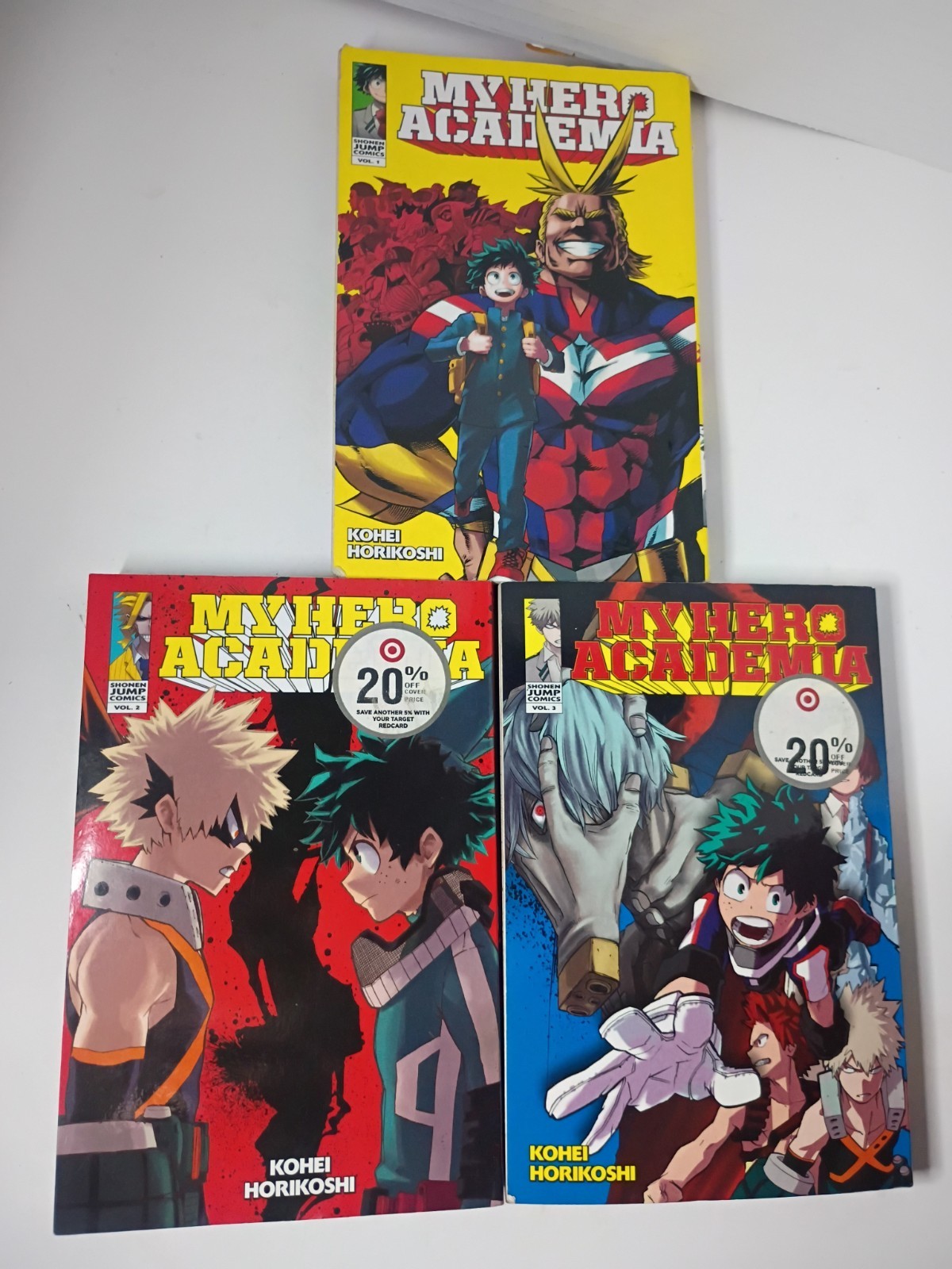 My Hero Academia Manga Books Lot Vol 1 2 3 Kohei Horikoshi English