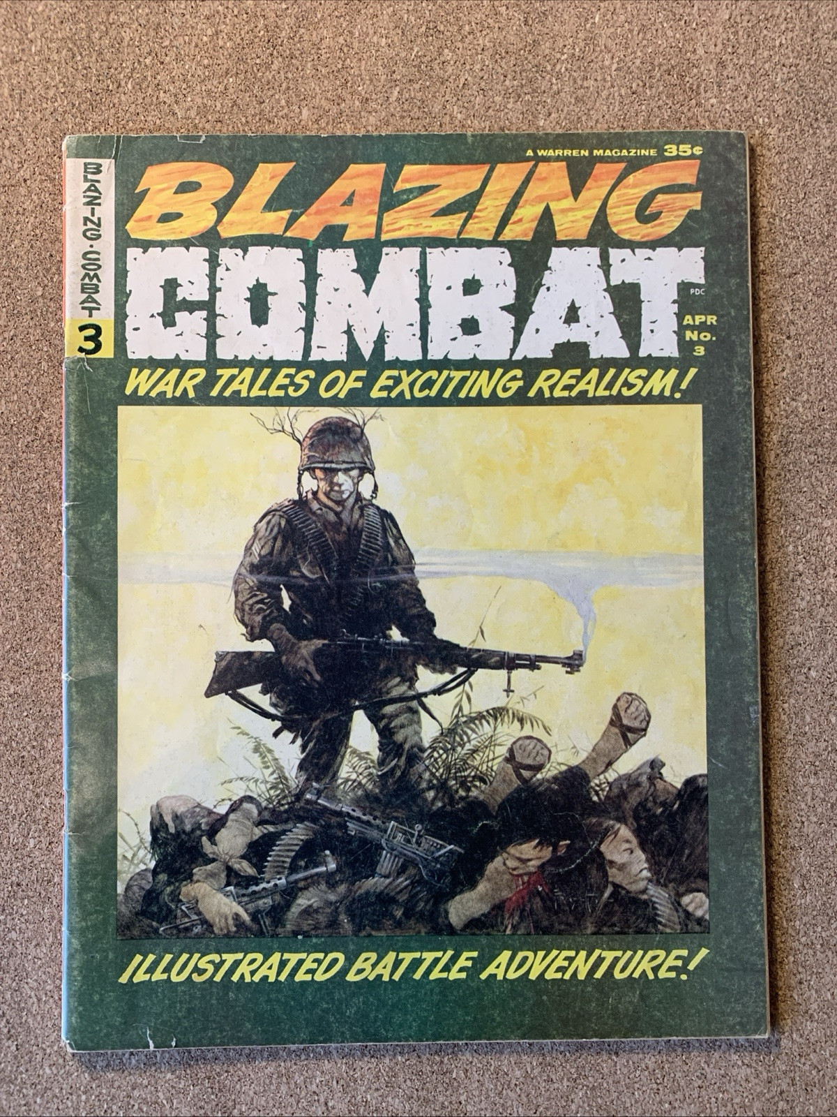 Blazing Combat #3 FN 1966 Warren Classic War Comic, Magazine size