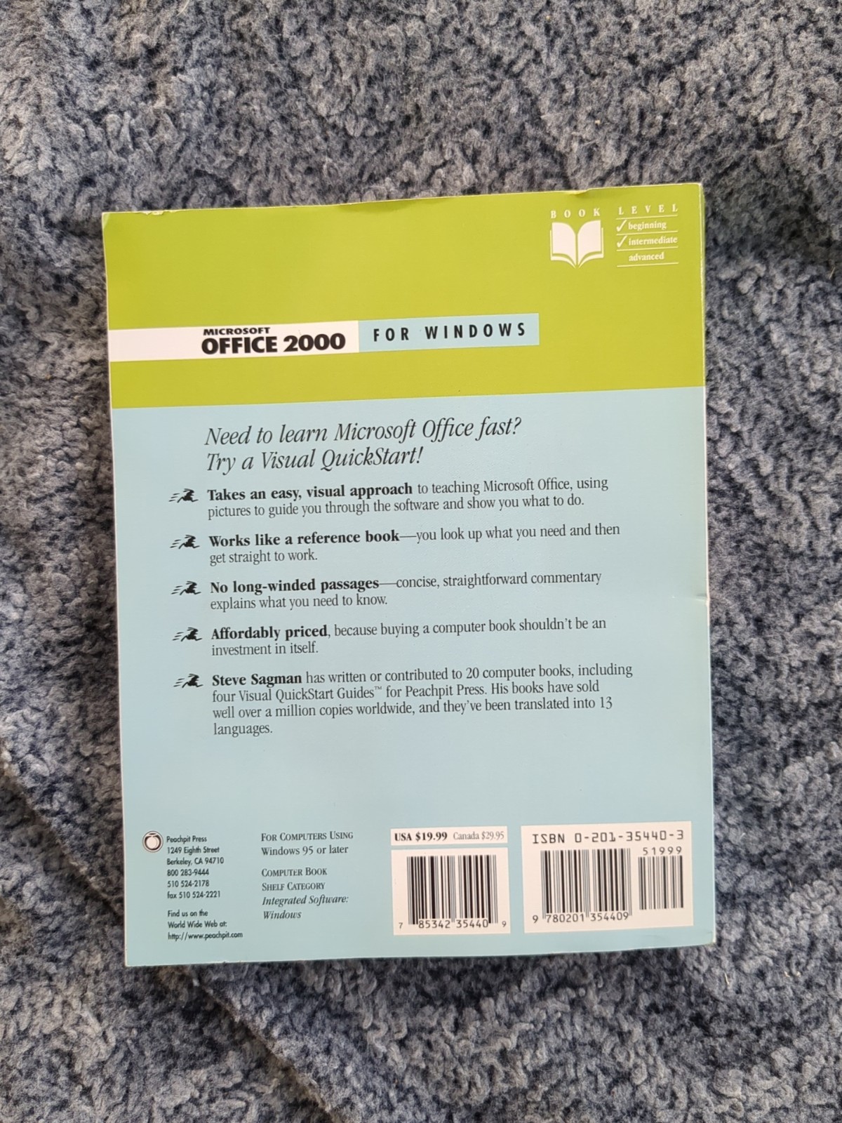 Microsoft Office 2000 for Windows (Visual QuickStart Guide) by Steve Sagman