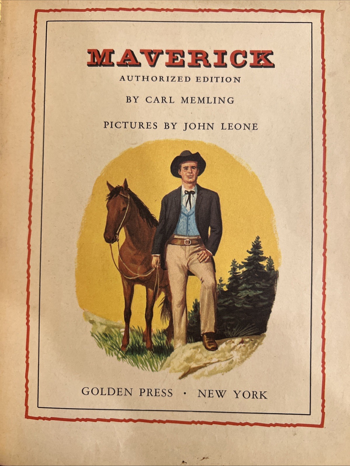 Vintage A Little Golden Book Maverick 354 .25 1959 “A” #5015