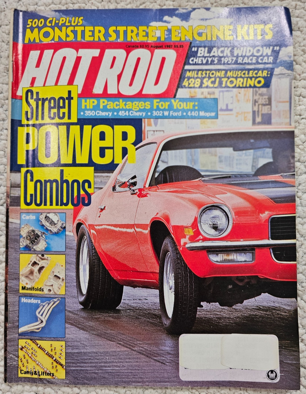 Hot Rod Magazine August 1987 Carbs – Manifolds – Headers – Cams & Lifters Info