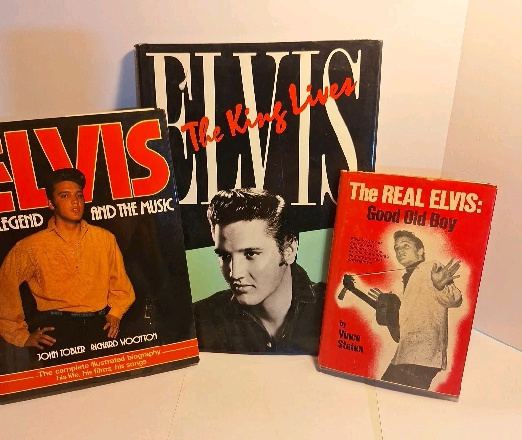 Lot Of 3 ELVIS PRESLEY BOOKS – And Unkown Photo.