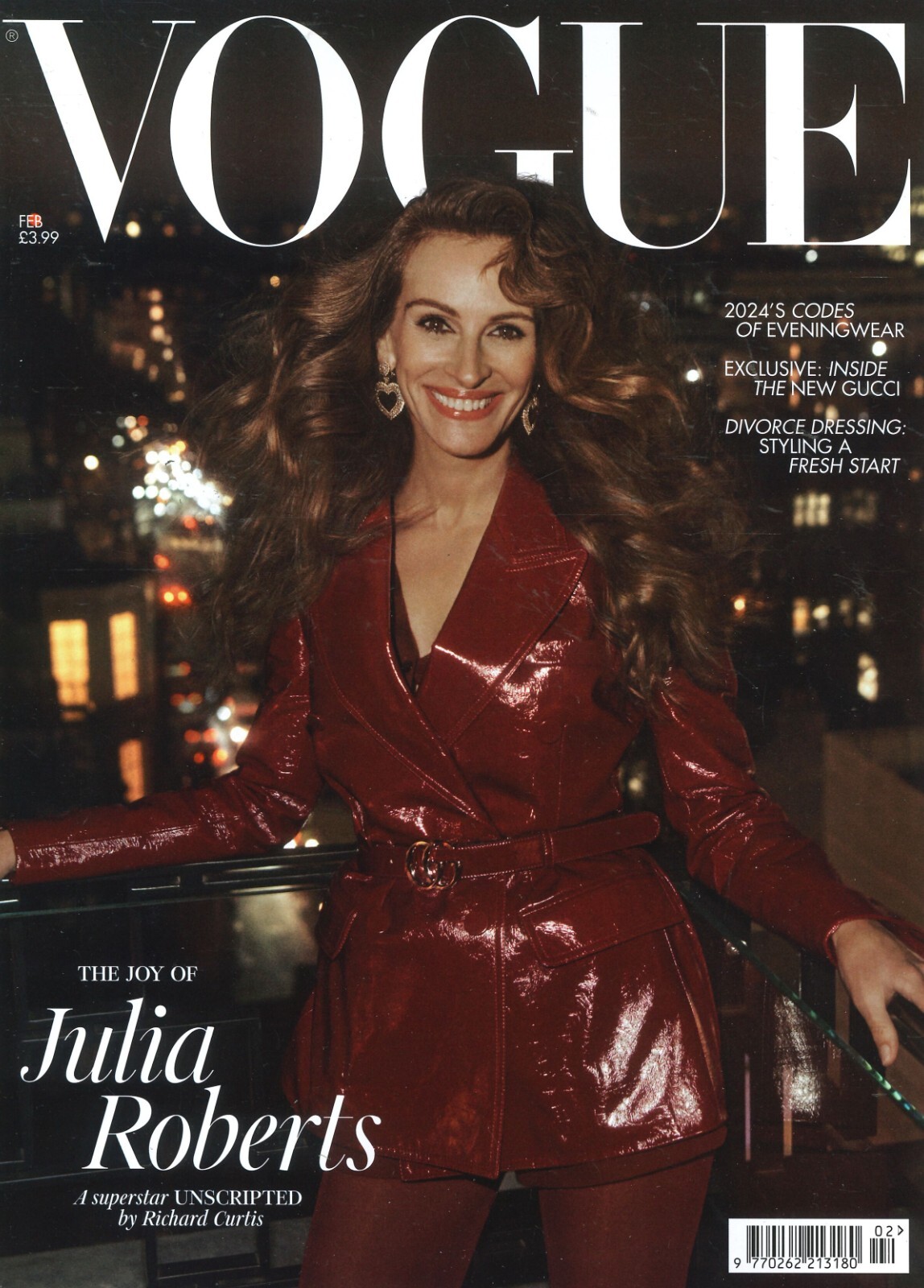 UK Vogue Magazine Julia Roberts, Sienna Miller, AJ Odudu, Gwyn Paltrow, Feb 2024