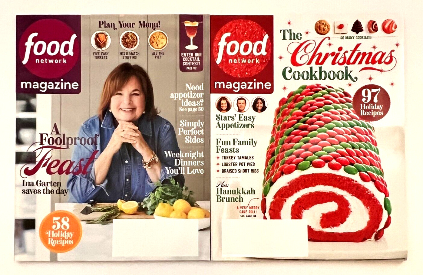 Food Network Magazine November December Christmas Thanksgiving 2022 Lot of 2