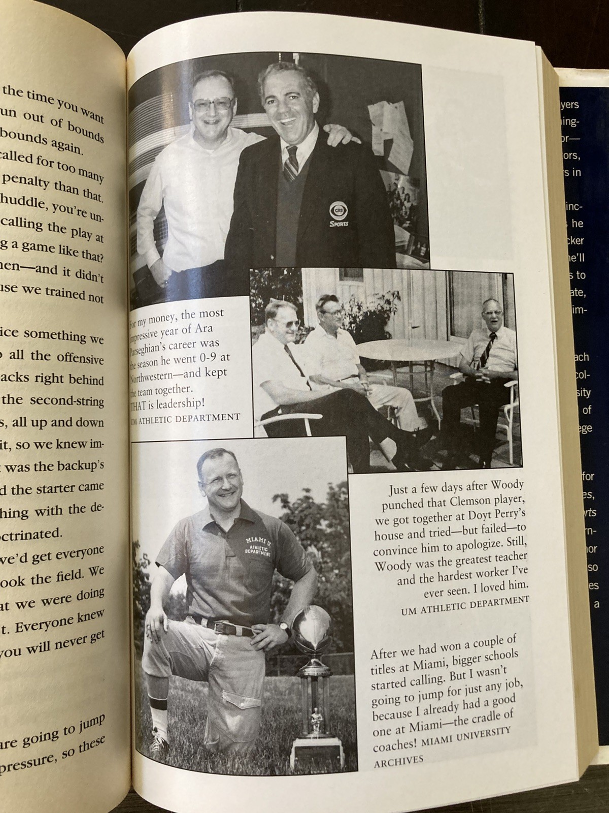 Bo&rsquo;s Lasting Lessons by Schembechler/Bacon 2007 Signed First Edition Hardcover