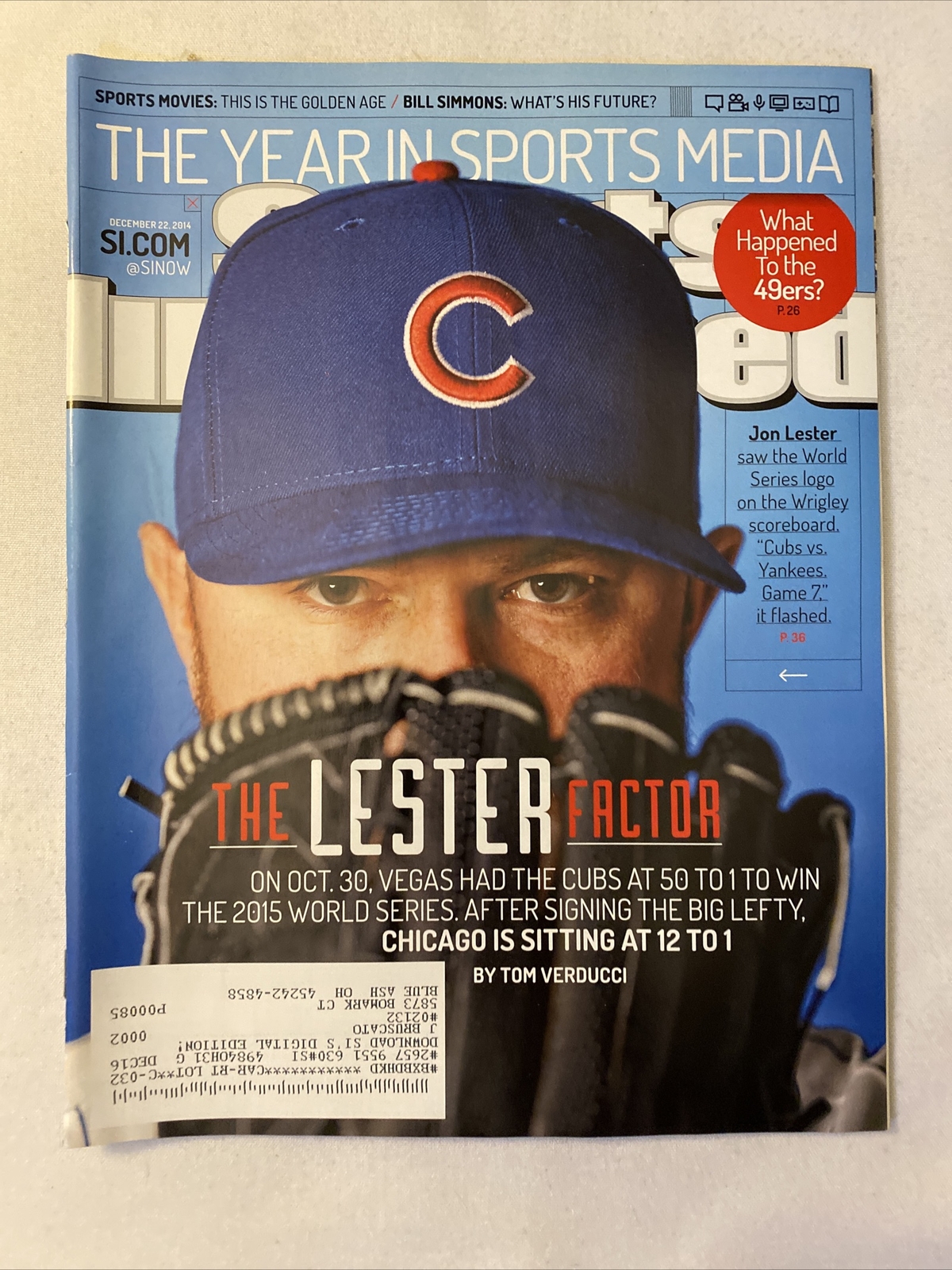 2014 December 22 Sports Illustrated Magazine Jon Lester Southpaw (CP419)