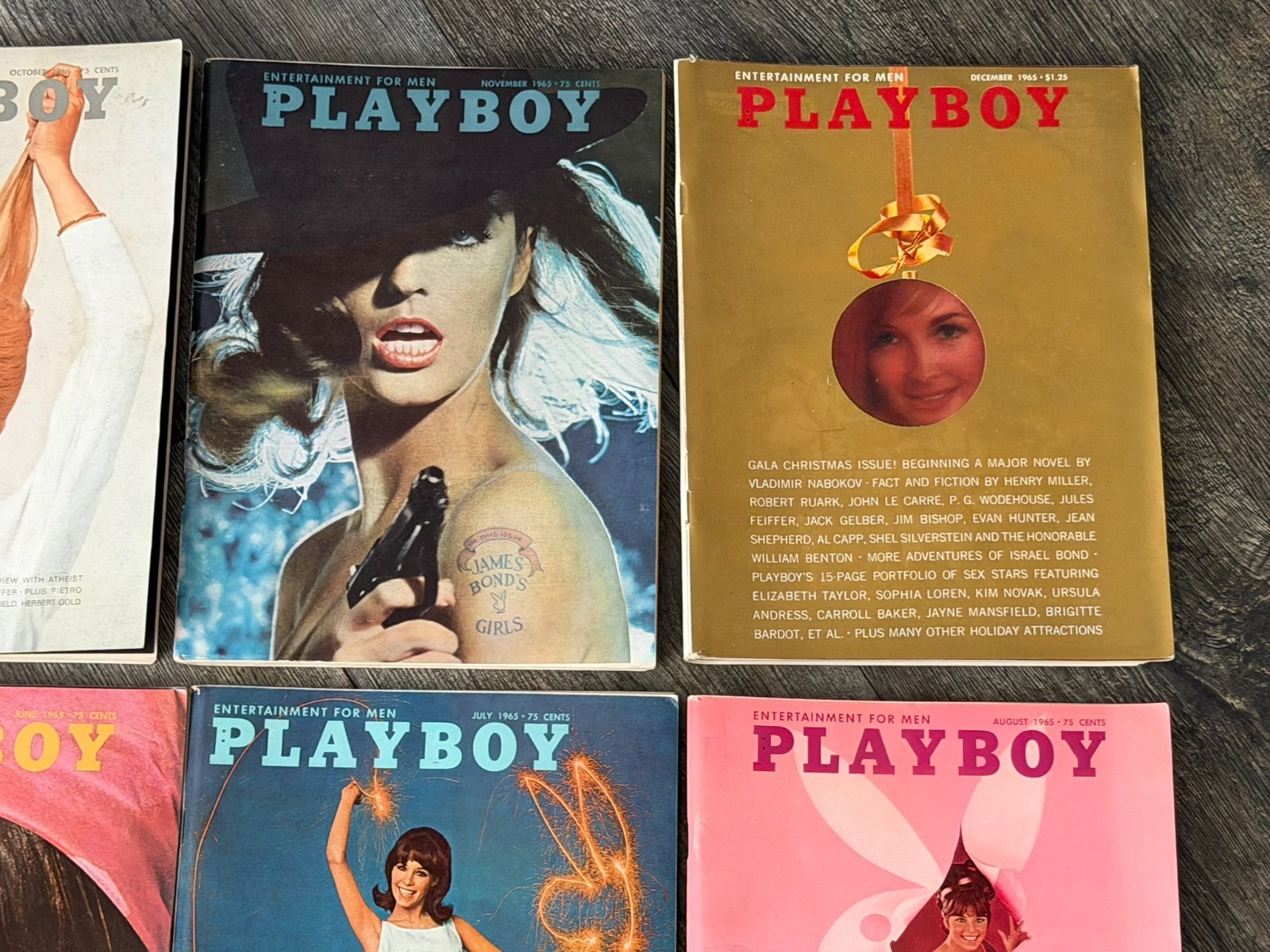 PLAYBOY MAGAZINE 1965 12pc Lot Set Hot Girl Sexy Babe Blonde Brunette Lingerie
