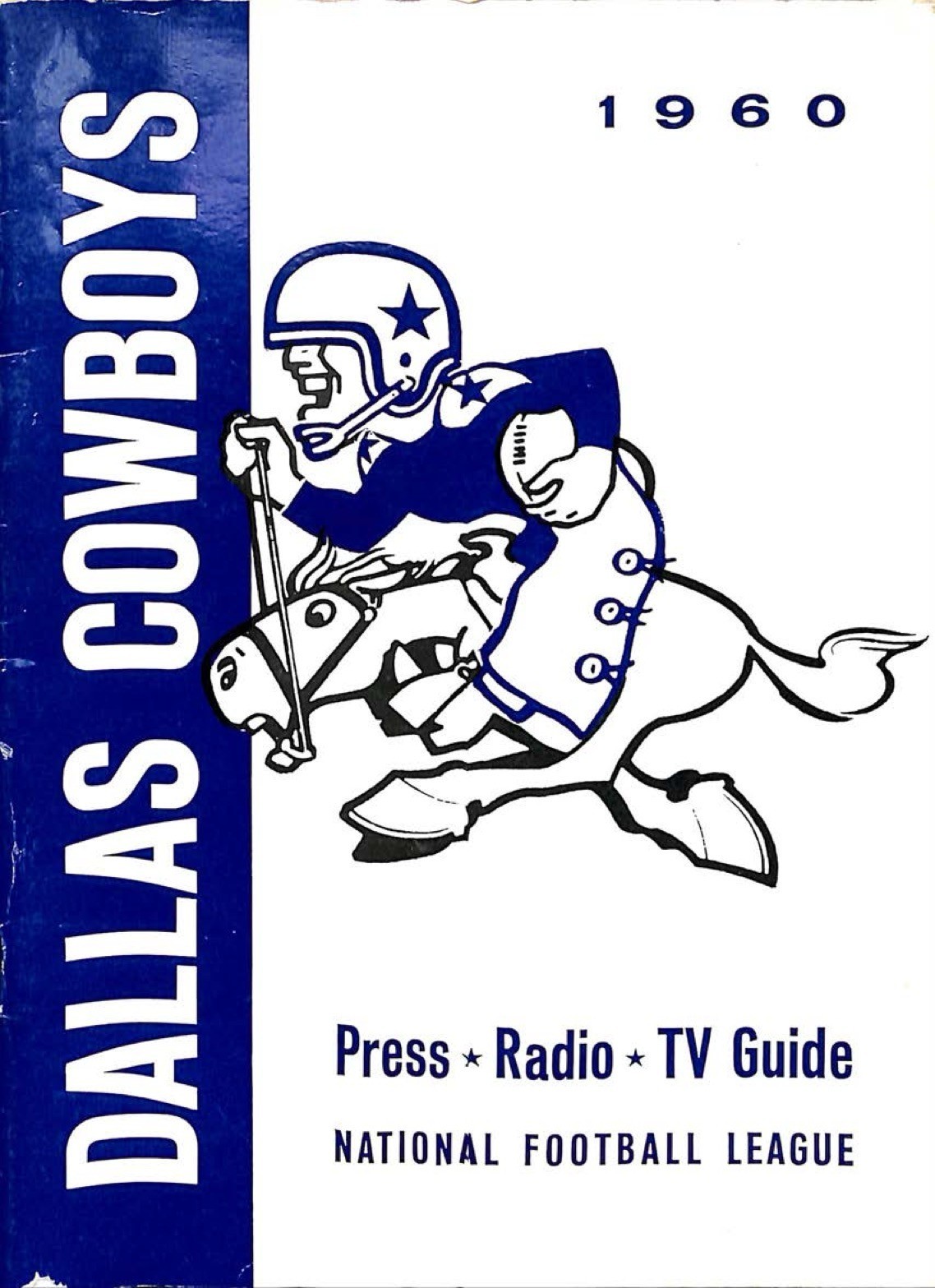 1960 Dallas Cowboys Media Guide Roster – 44-page NFL Football Press Reprint