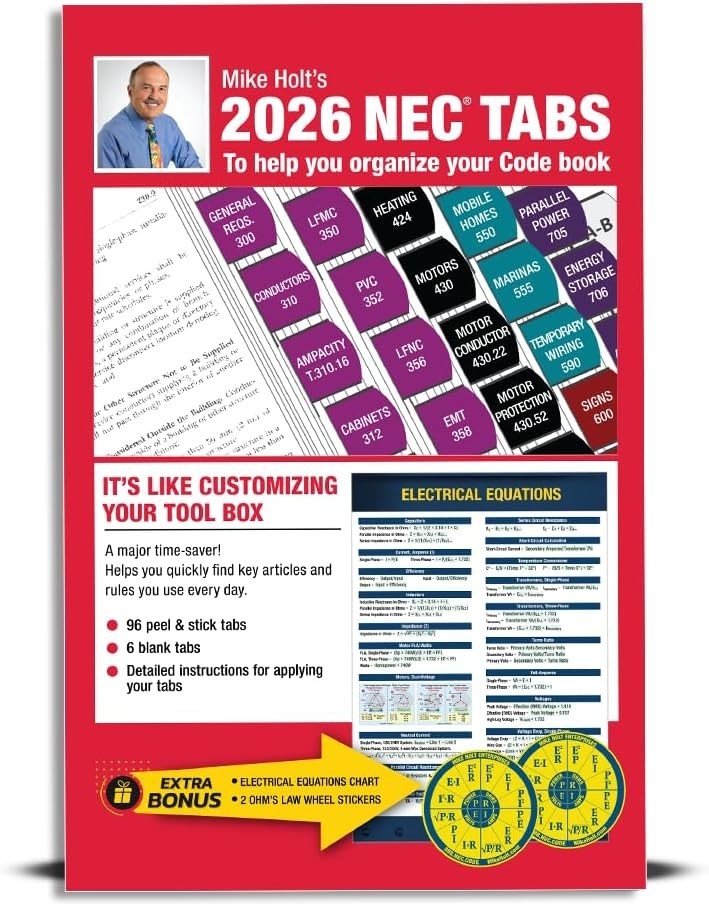 Mike Holt&rsquo;s Electrical Code Tabs, Based on The 2026 NEC