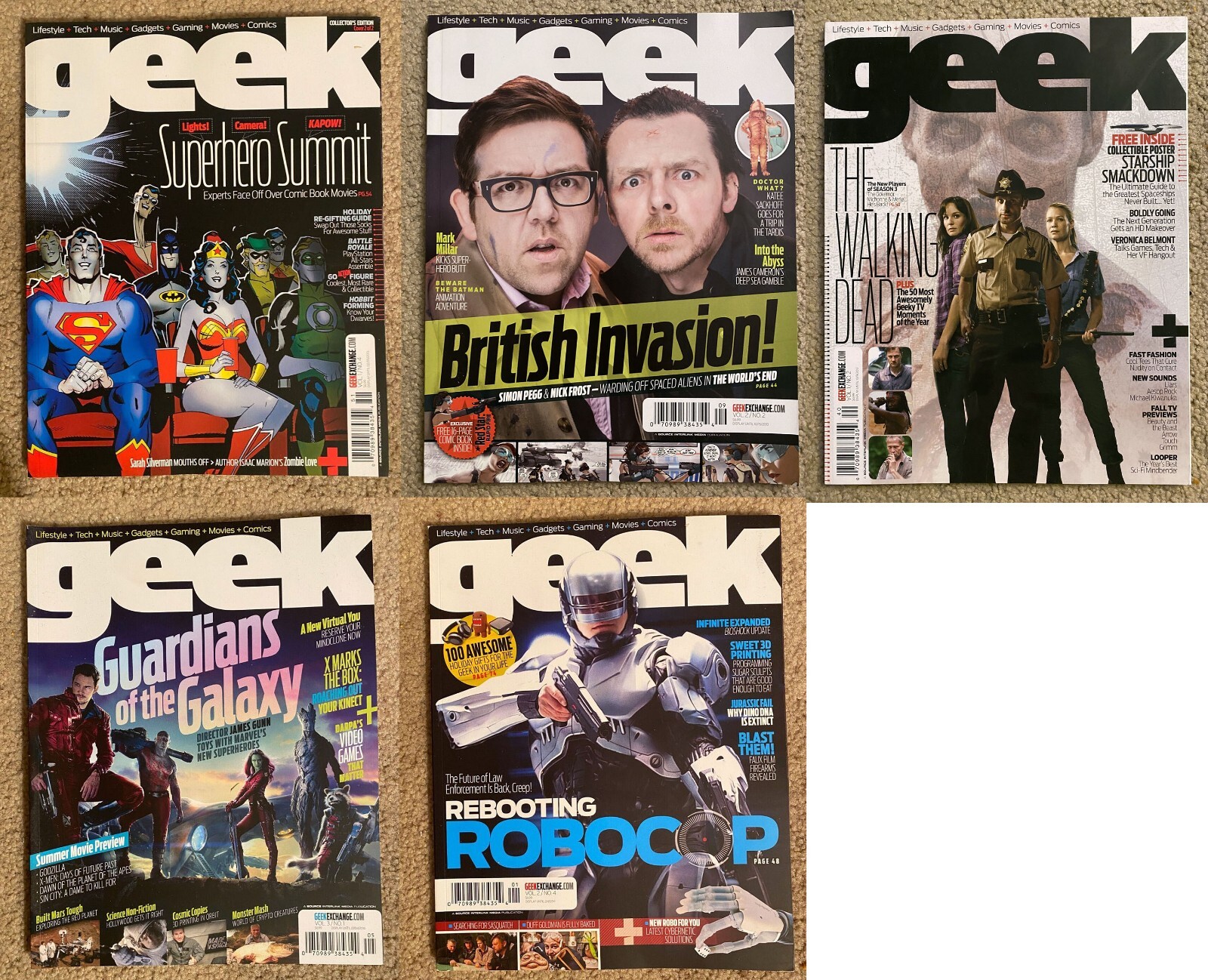 Magazine: Geek: Rebooting RoboCop/Guardians Of The Galaxy/Walking Dead