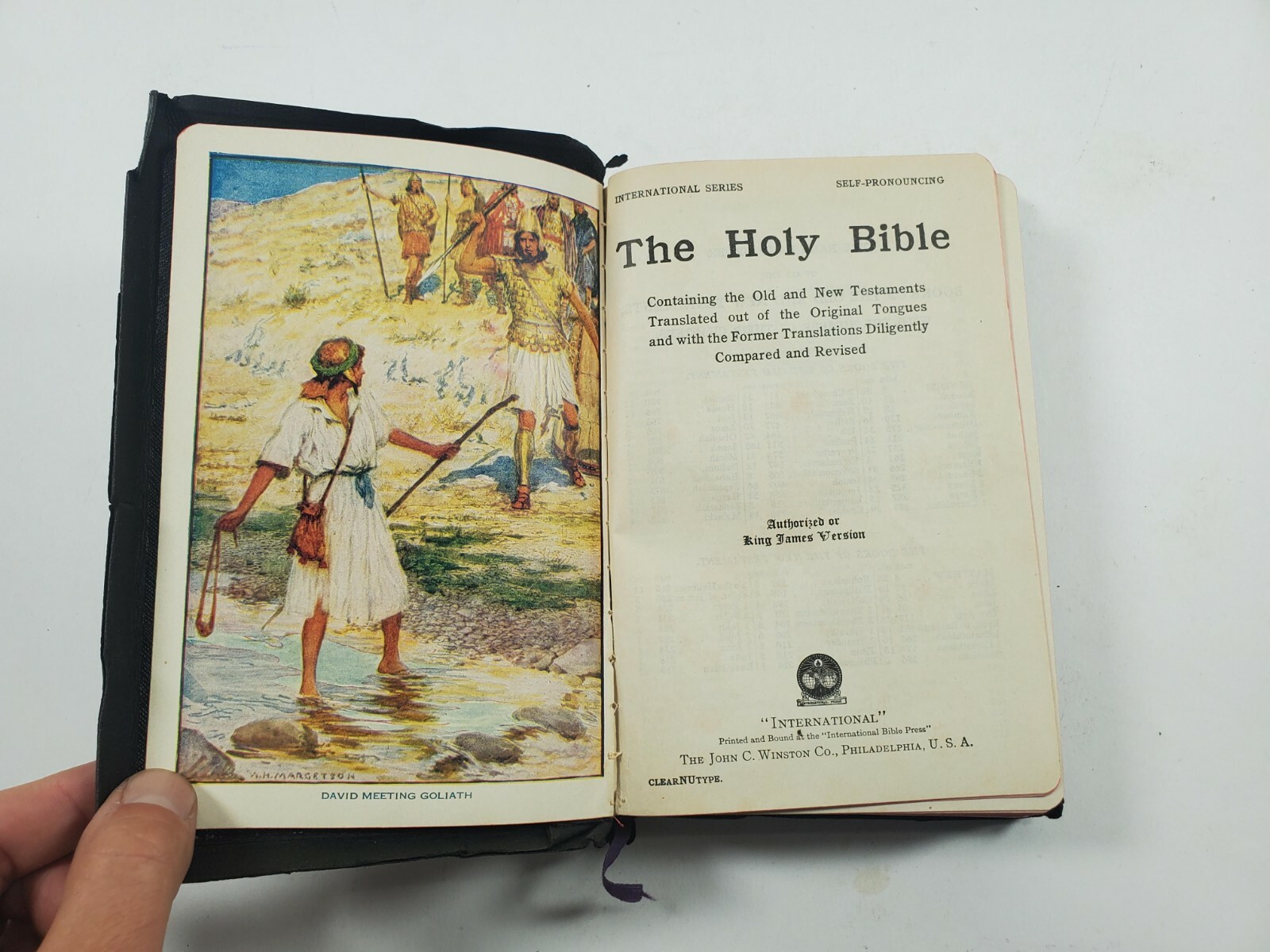 Holy Bible King James Version Self Pronouncing John C. Winston Vintage