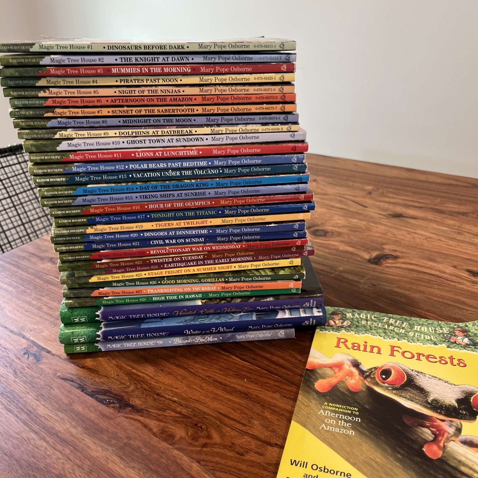 Magic Tree House Books 1-17, 19-28, 30, 32, 36 and Research Guide