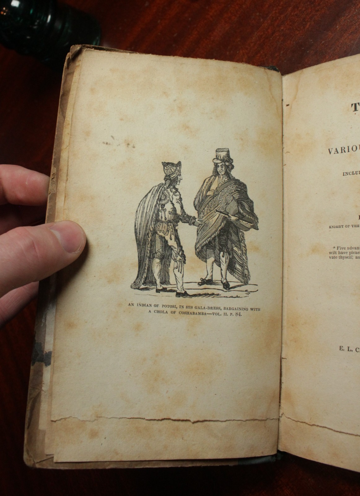 1833 Travels in Various Parts of PERU Edmond TEMPLE 1st Amer. Ed. 2 Vol. Illust.