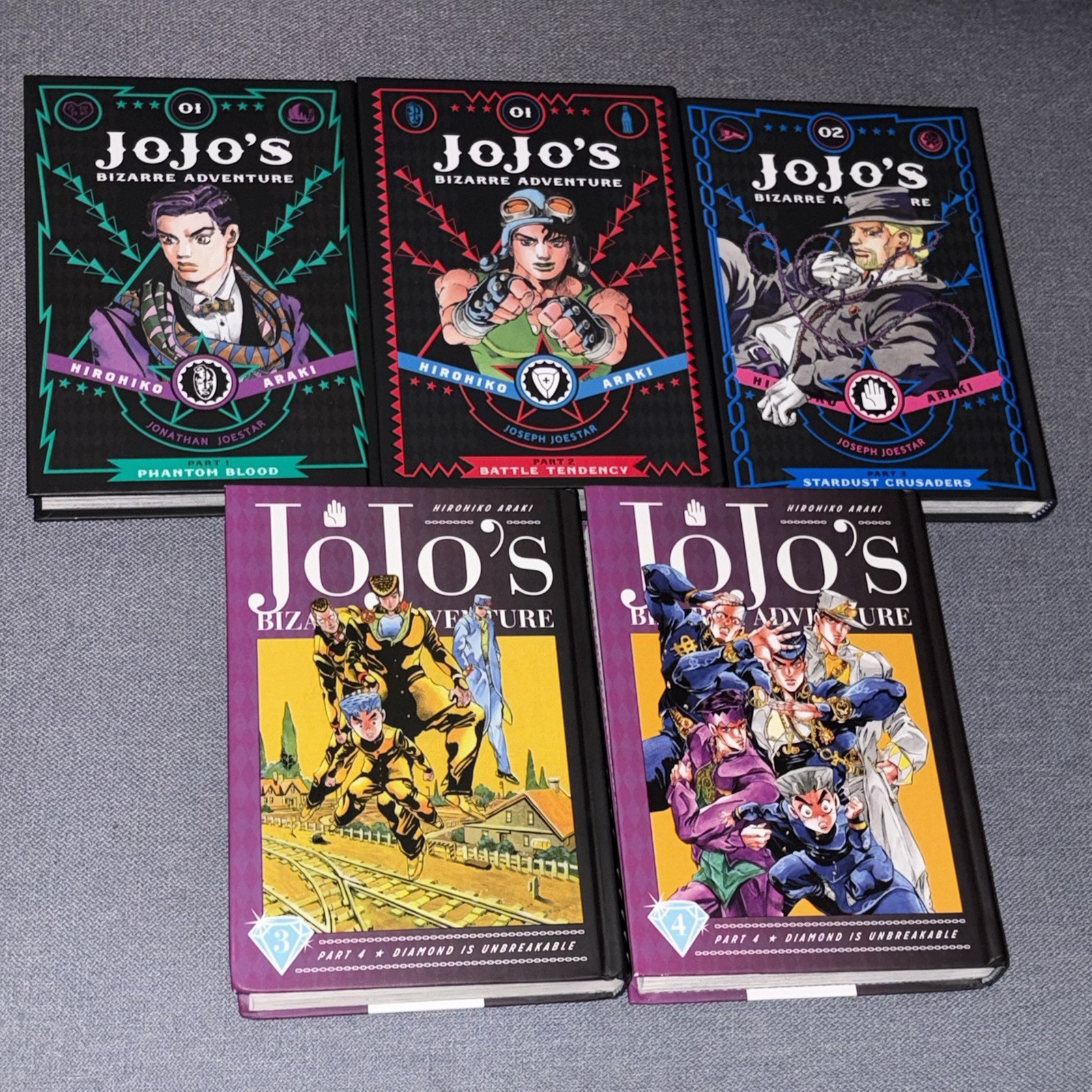 Jojo’s Bizarre Adventure Set – Hardcover Manga Bundle of 5 Books
