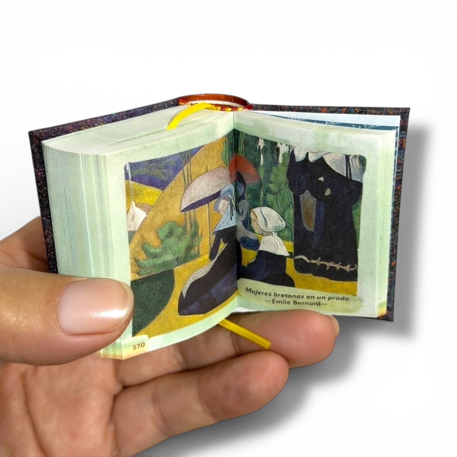 Van Gogh in Spanish w/ illustrations and comments miniature book hardcover 440pg