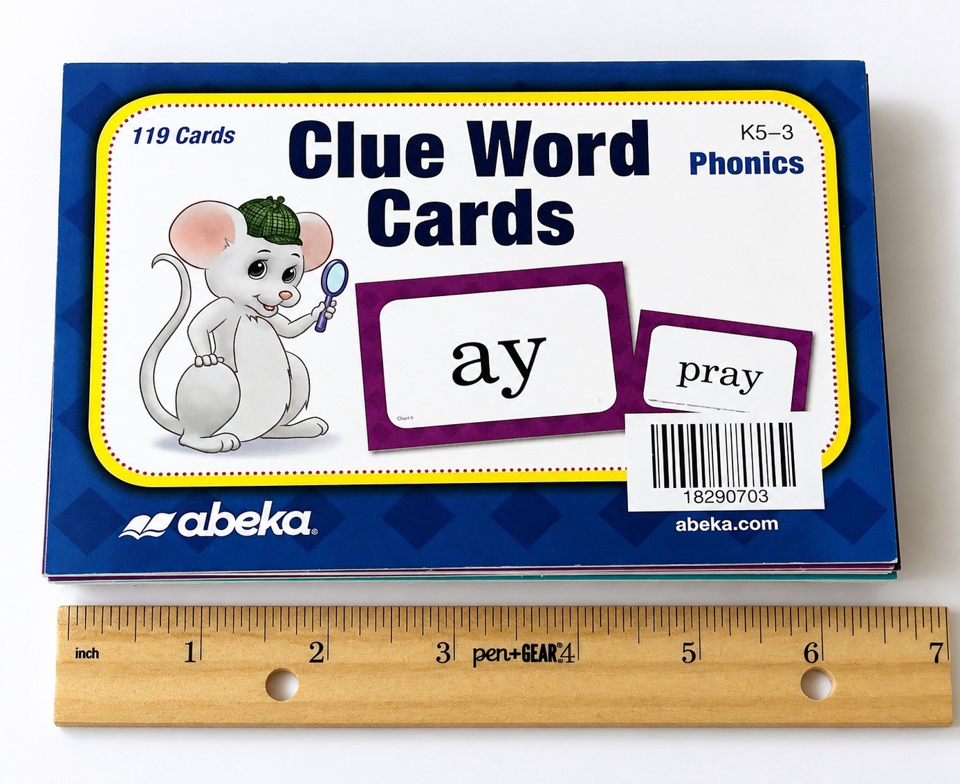 Abeka Clue Word Cards Complete 119 Card Set K5-3 Phonics Homeschool Reading
