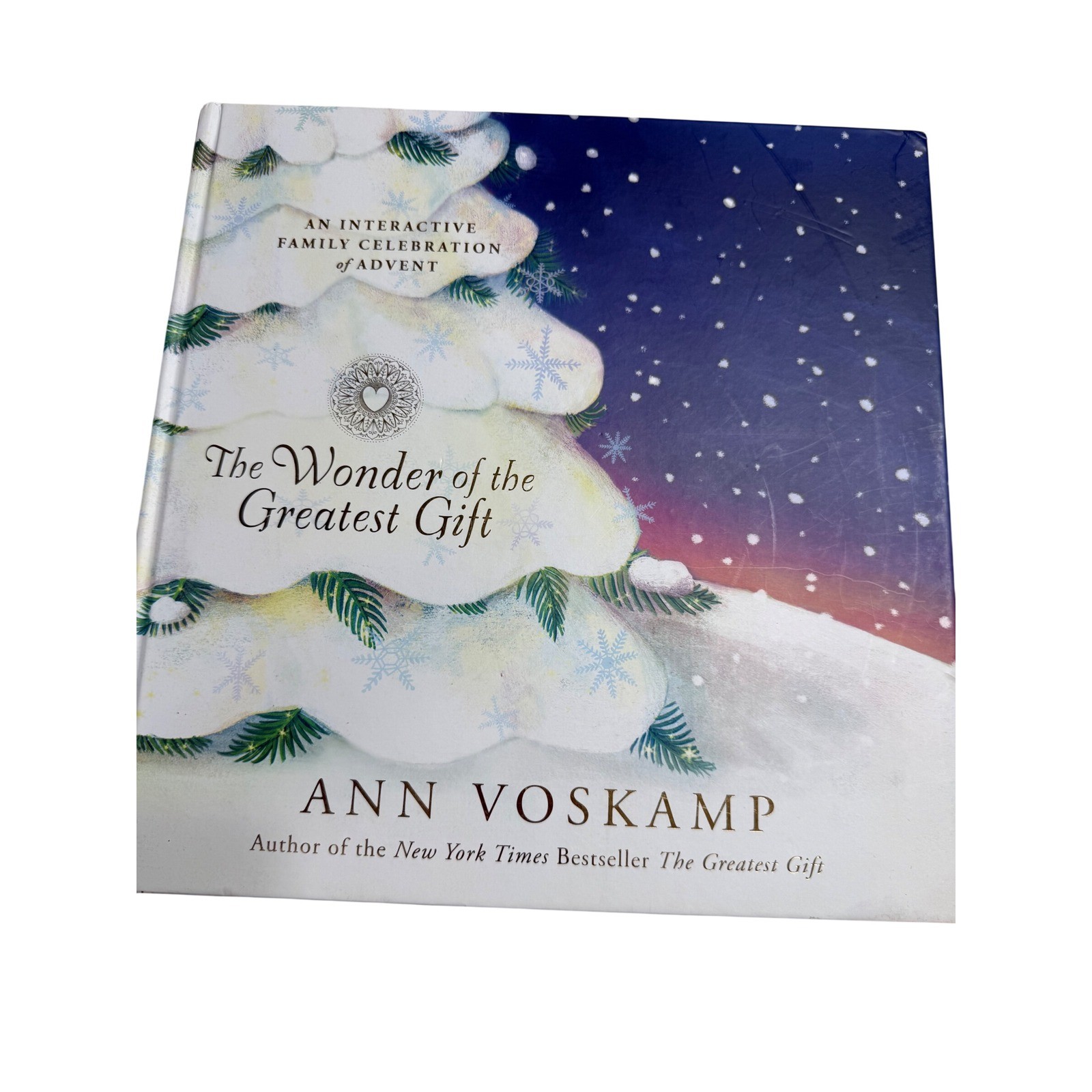 Ann Voskamp Advent Calendar Book Blue Good Pop-Up Tree Ornament Christmas