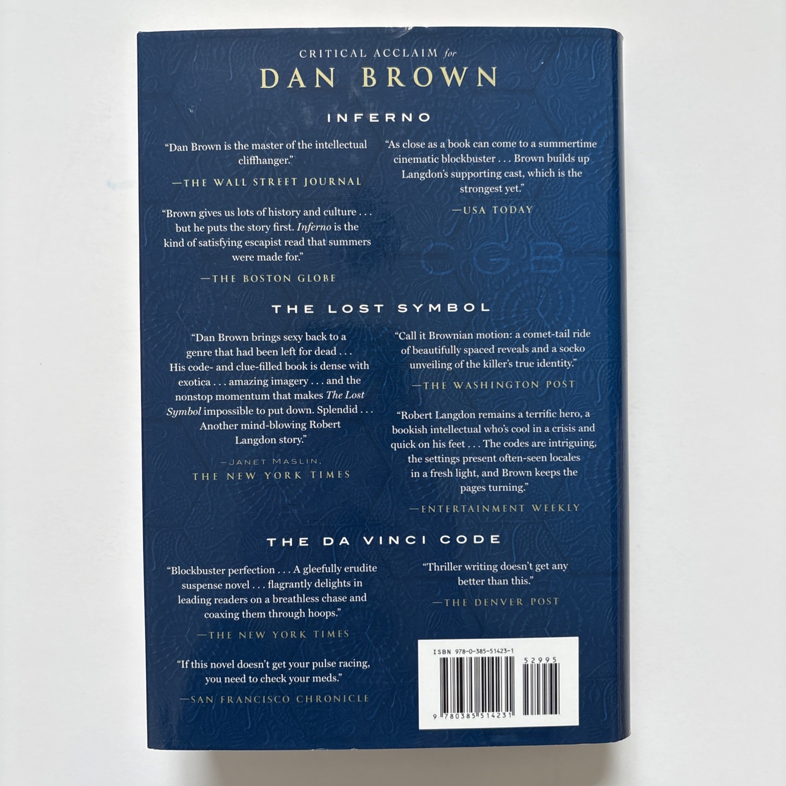 Dan Brown Robert Langdon Complete Set Series Lot of 5 Hardcover Books