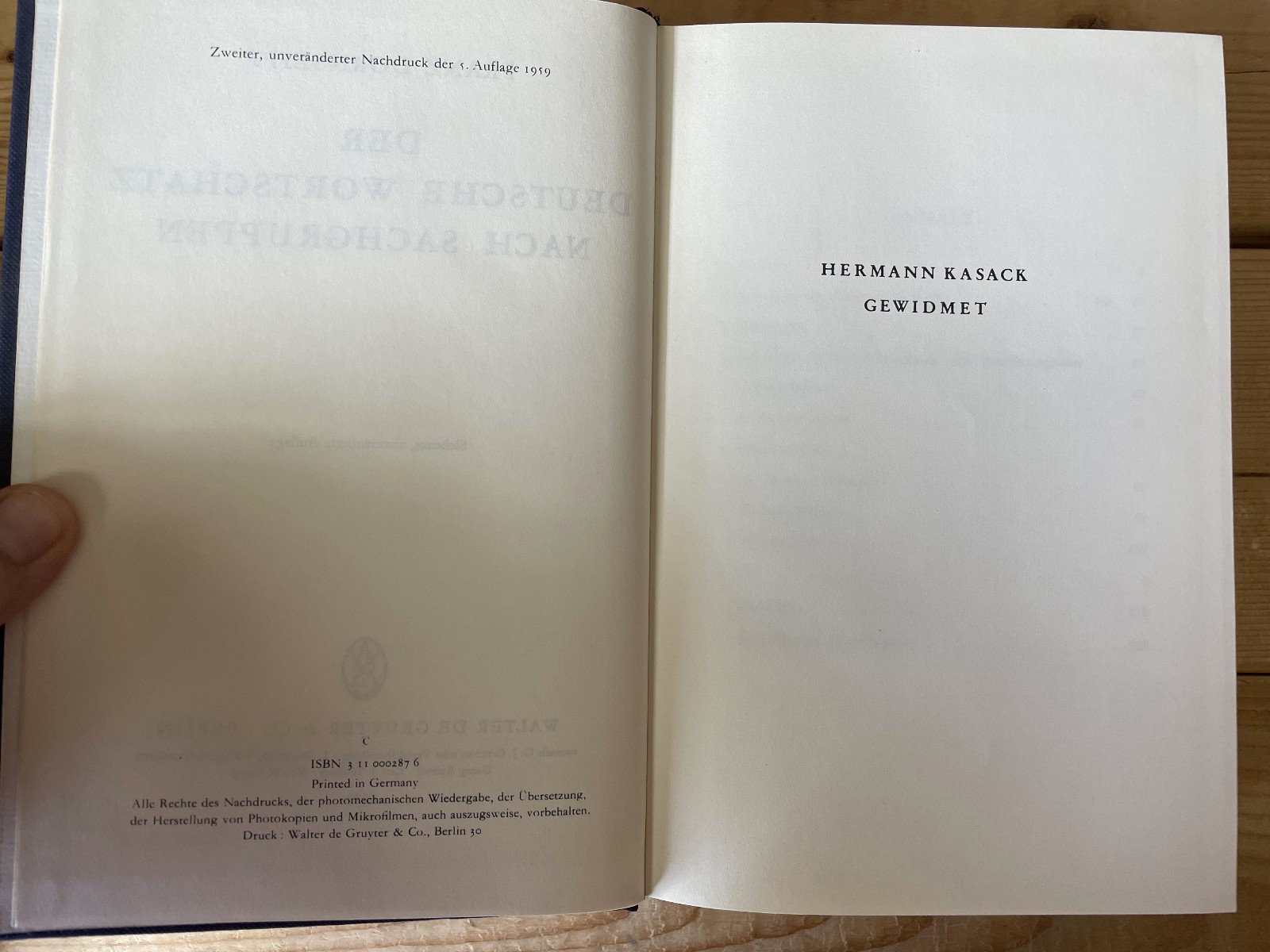 Der Deutsche Wortschatz Nach Sachgruppen by Franz Dornseiff (1970) Hardcover