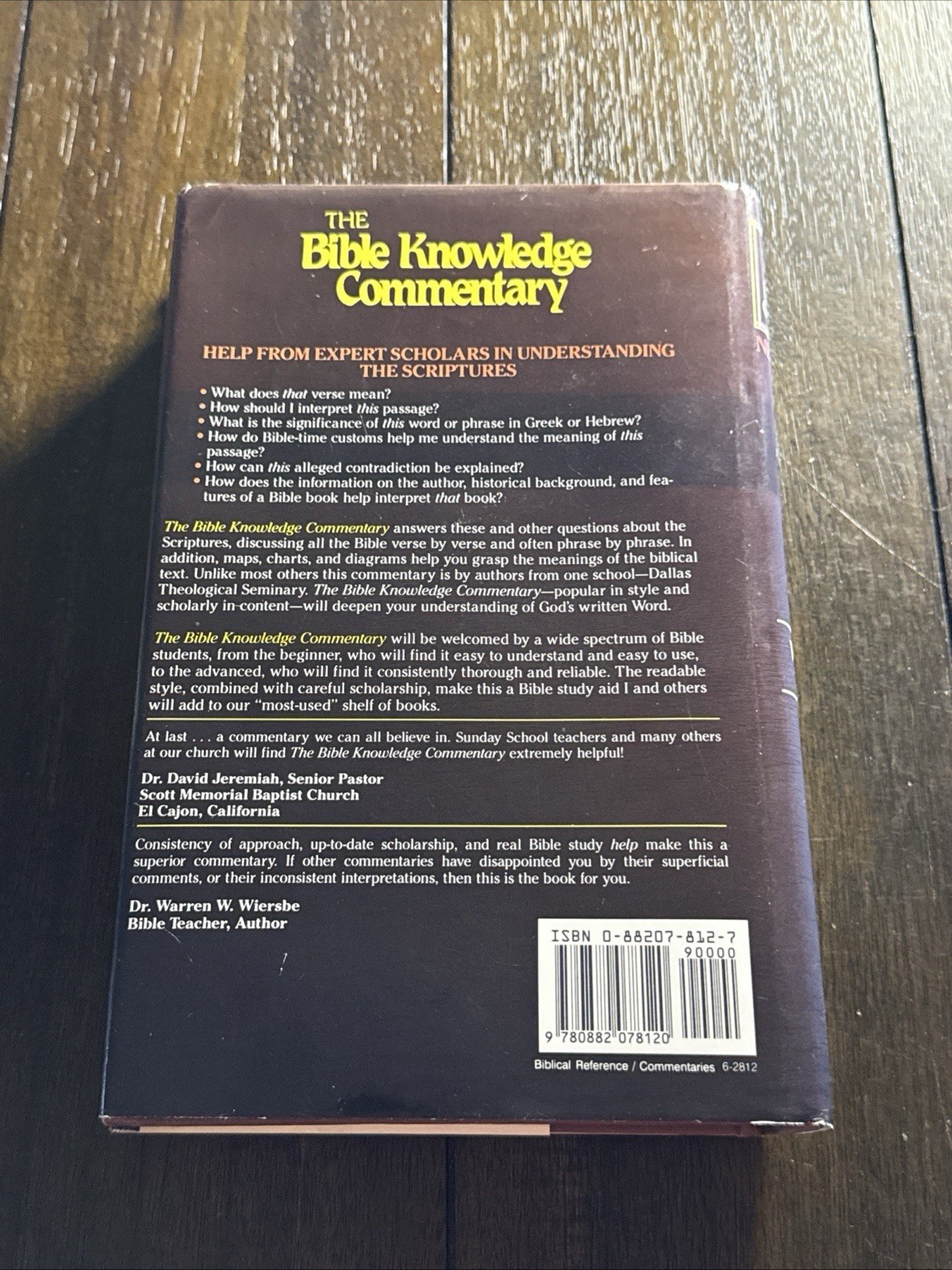 Bible Knowledge Commentary: New Testament by John F. Walvoord HC/DJ 1983 Vintage
