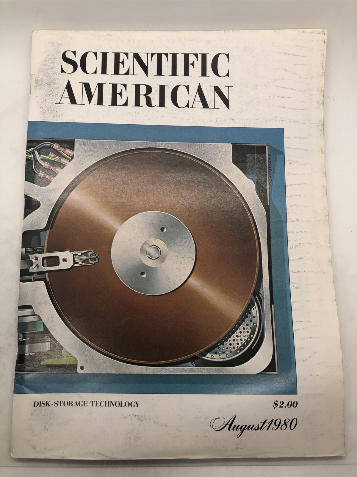 Scientific American Magazine August 1980 Disk Storage Technology 168 pages