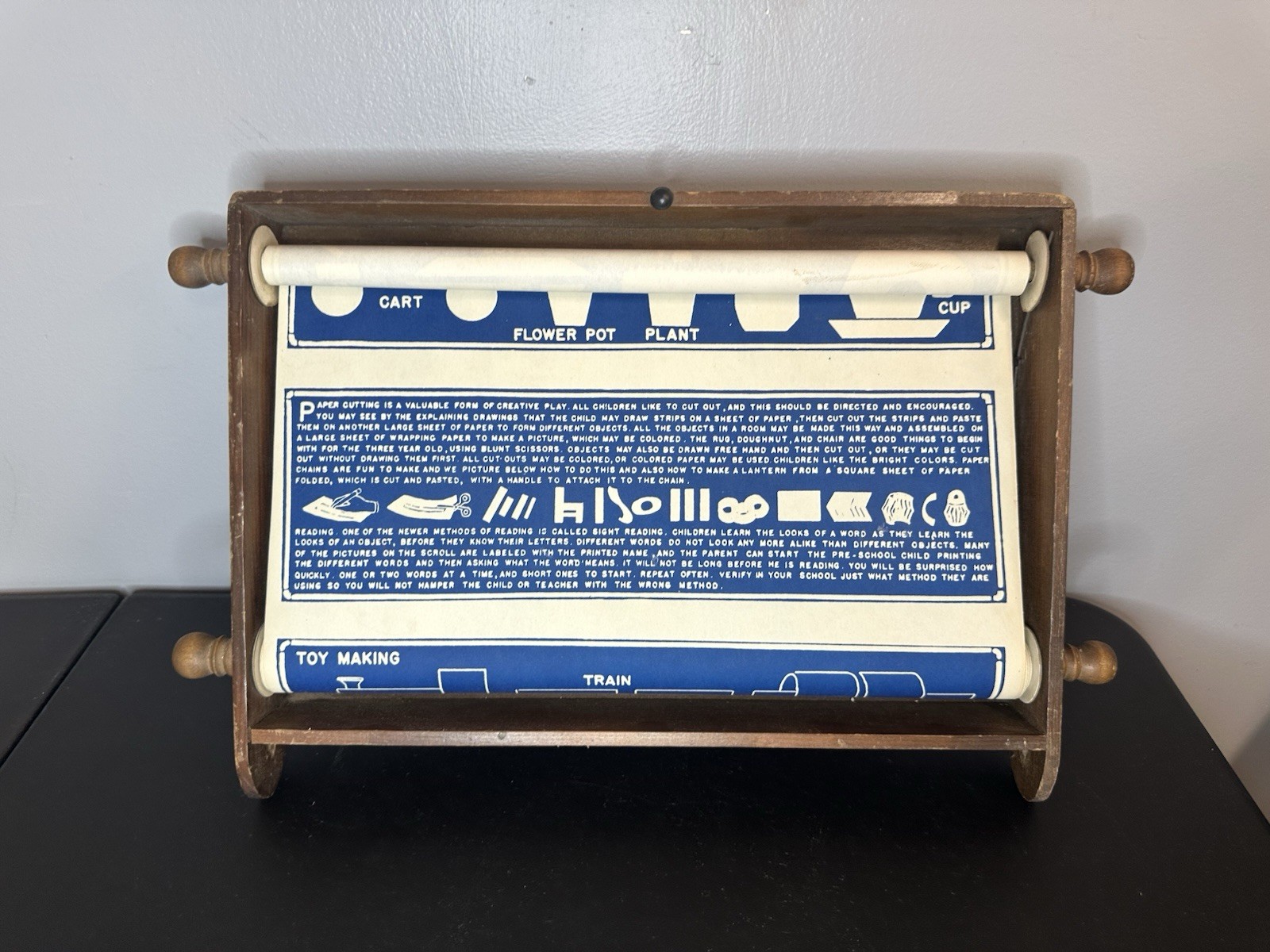 vintage Visual Instructor educational scroll/ How To Draw Scroll