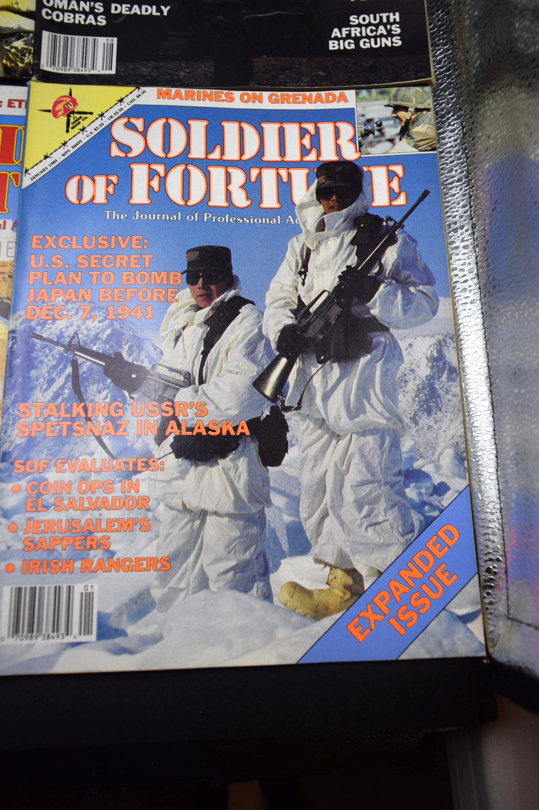 Lot of 7 Soldier of Fortune Magazines Jan Feb Apr May Aug Sep Dec 1989
