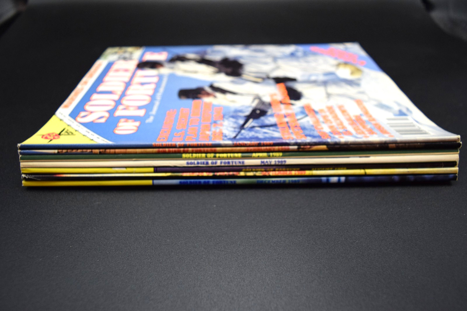 Lot of 7 Soldier of Fortune Magazines Jan Feb Apr May Aug Sep Dec 1989